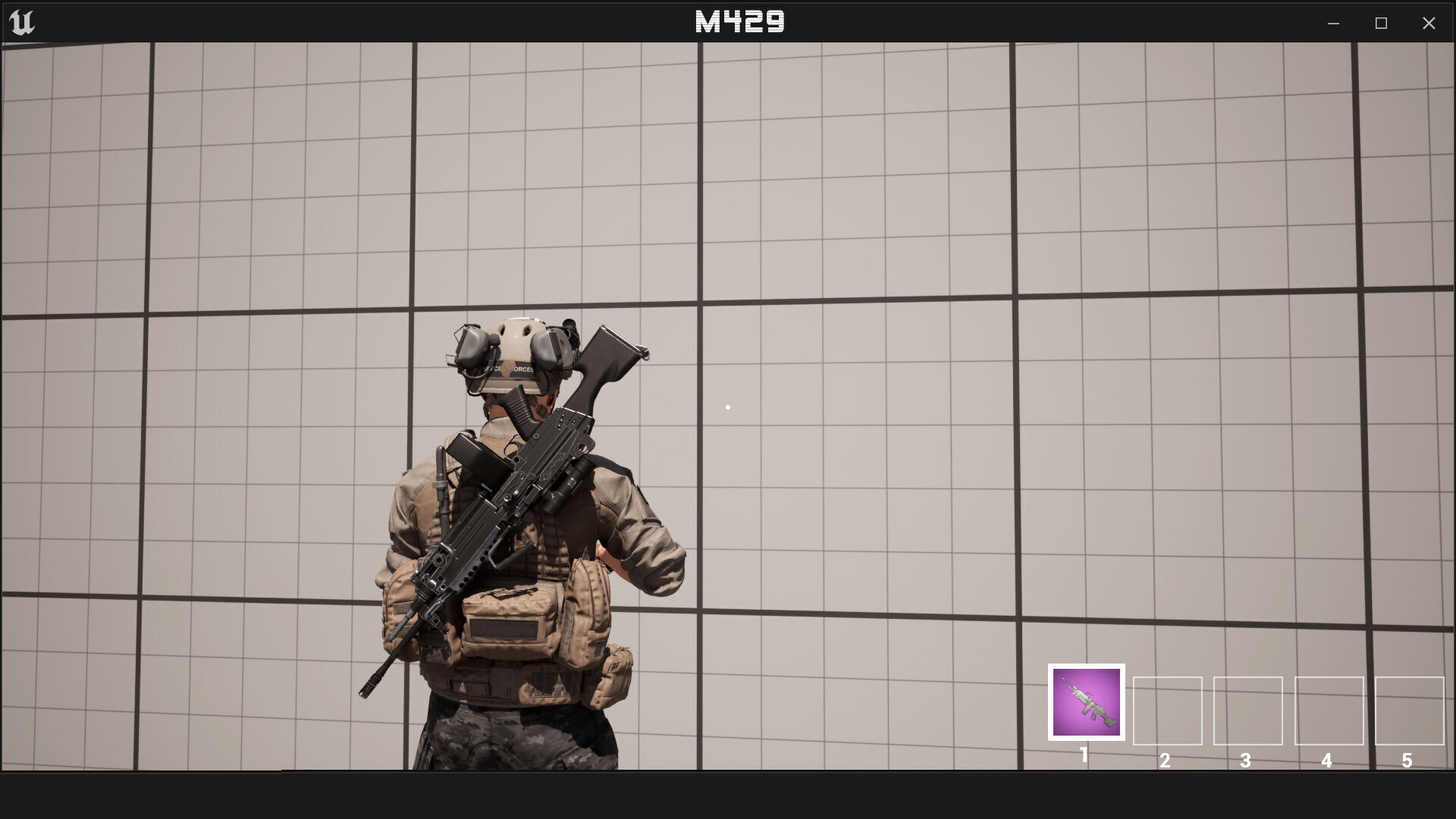 M249 Light Machine Gun LMG Fps - Tps Low-poly 3D model_14