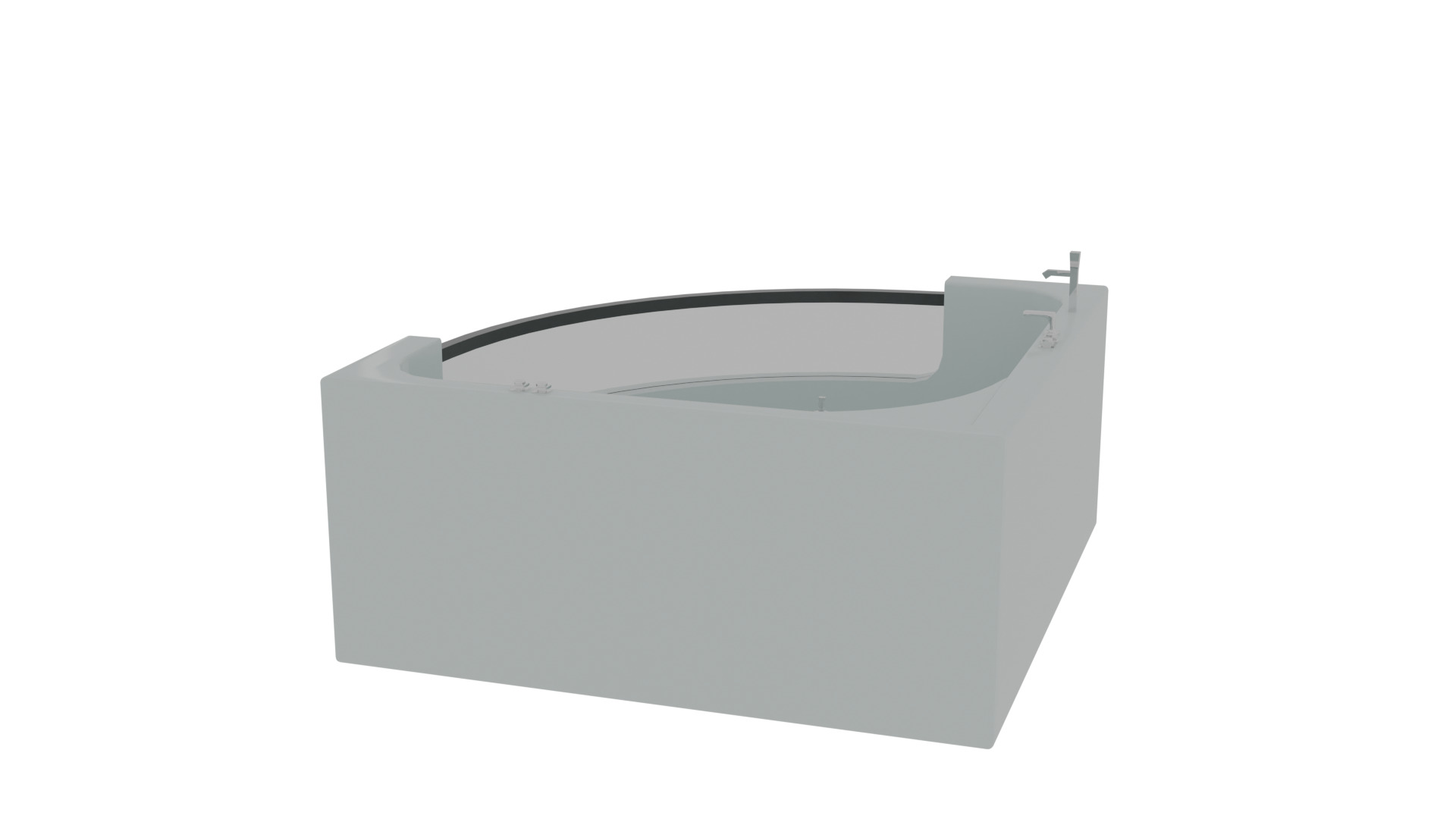 Modern Bathtub Set 4 Stylish 3D Models for Interior Design 3D model_3