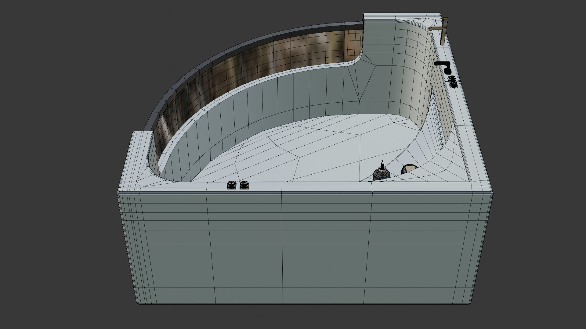 Modern Bathtub Set 4 Stylish 3D Models for Interior Design 3D model_22