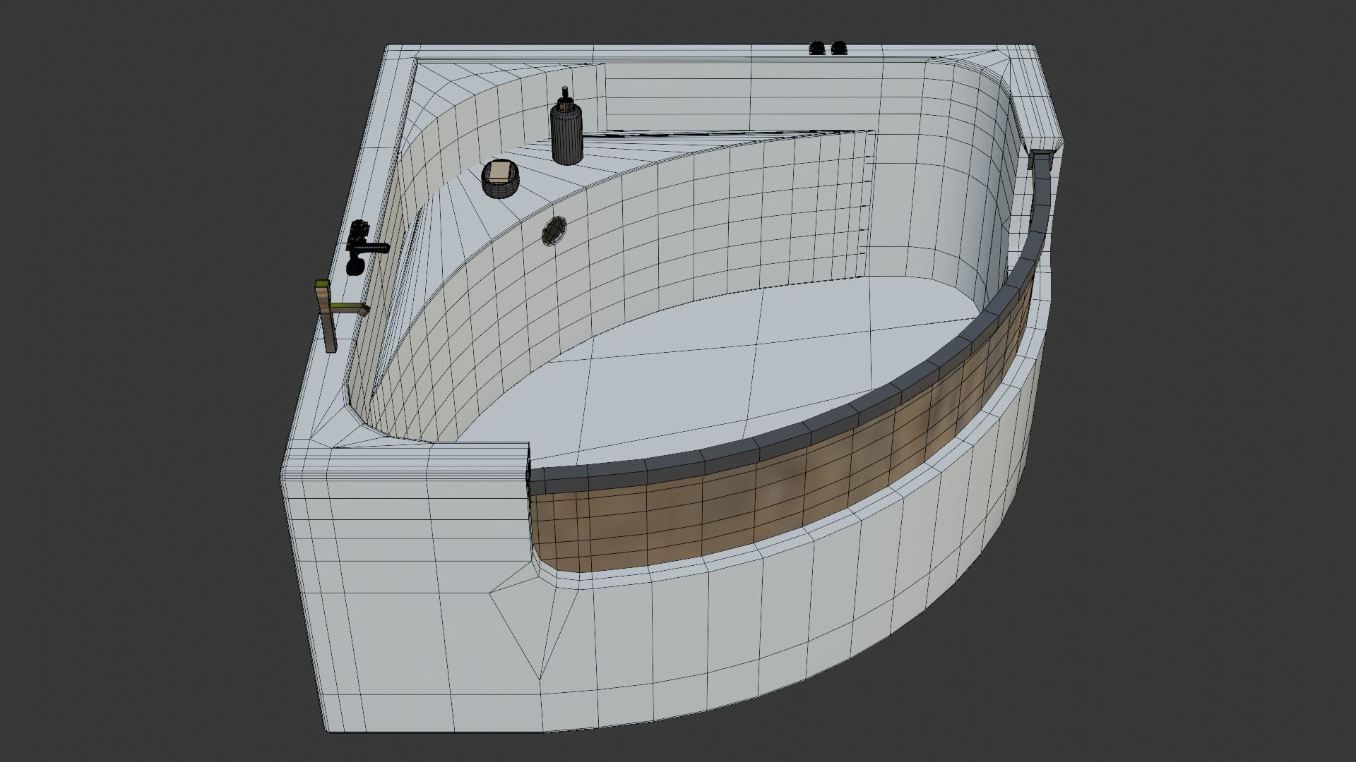 Modern Bathtub Set 4 Stylish 3D Models for Interior Design 3D model_21