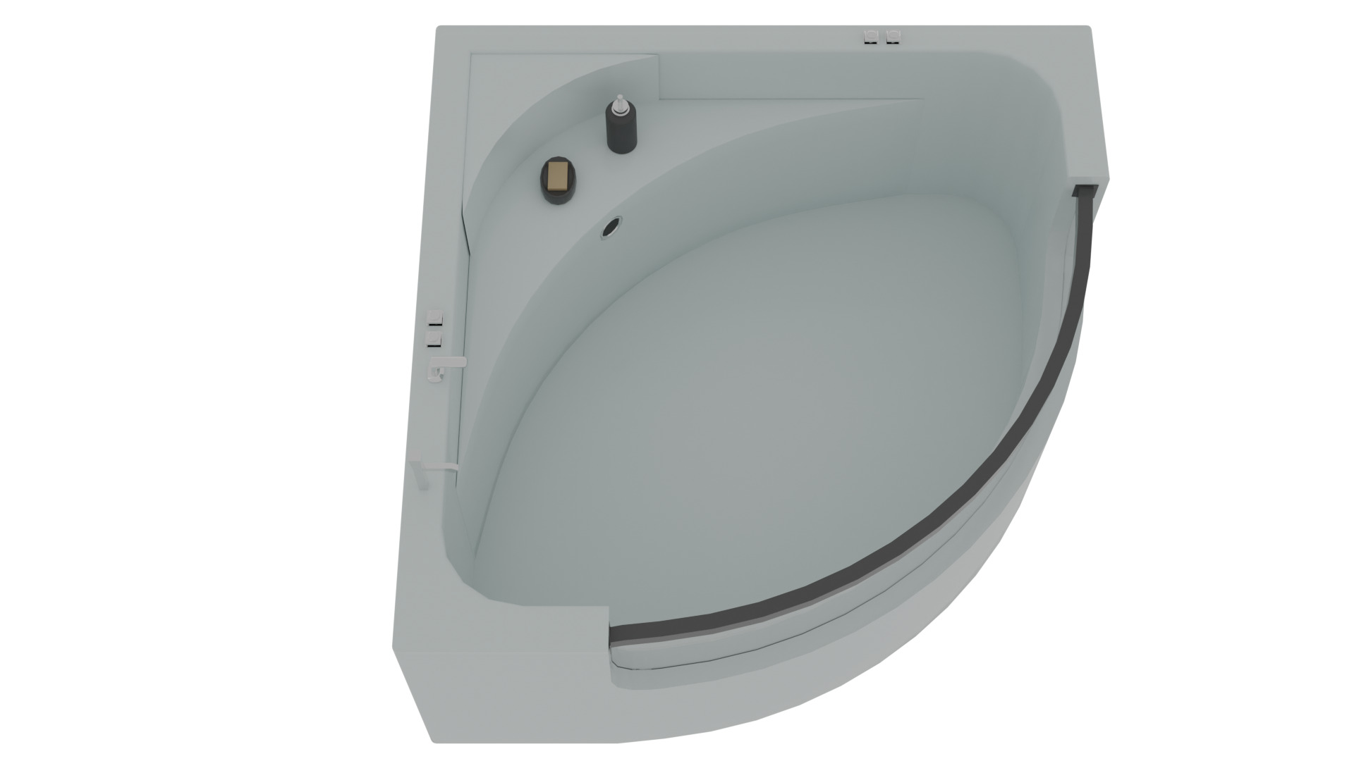 Modern Bathtub Set 4 Stylish 3D Models for Interior Design 3D model_5