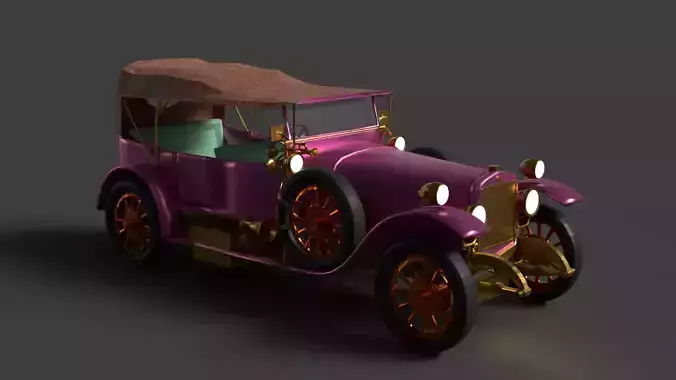 Chinese pink vintage car