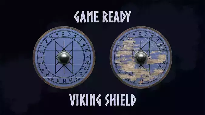 Viking Shield 6 - New and war-torn 3D Model Collection