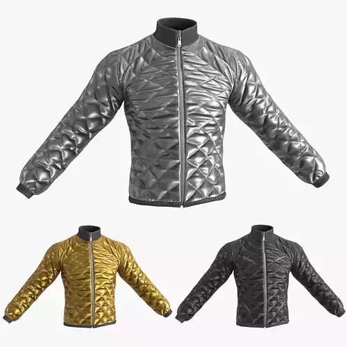 Puffer Jacket Low-poly 3D model