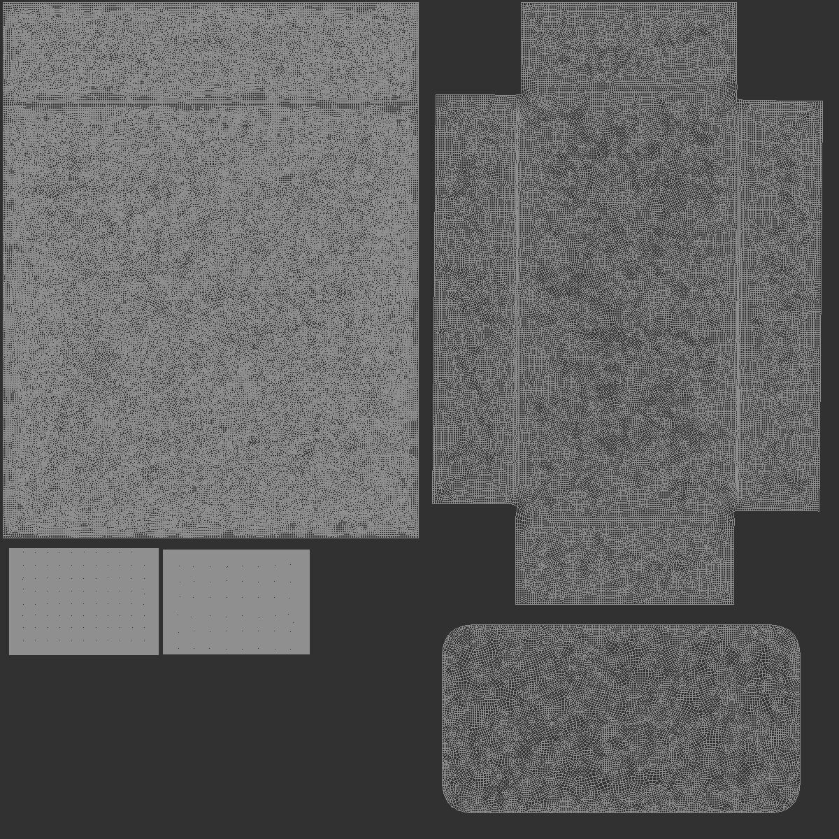 Black Wooden Single Bed with pillow and mattress 3D model_6