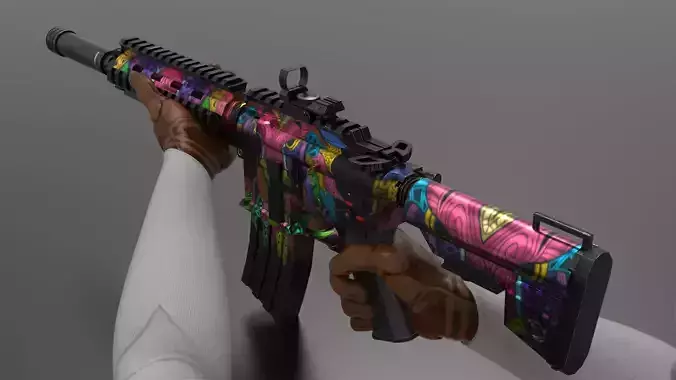 m416 Gun Fps - Tps Low-poly 3D model
