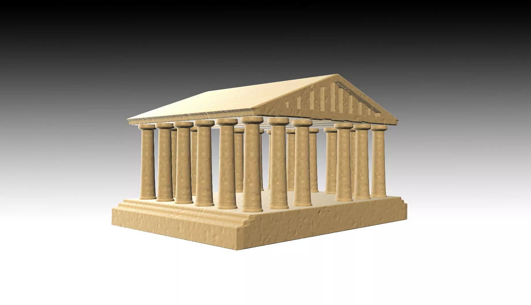 Aquarium Ornaments greek temple Free 3D print model_0