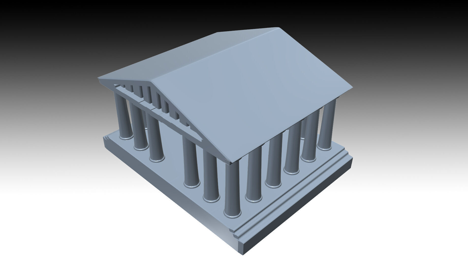 Aquarium Ornaments greek temple Free 3D print model_13