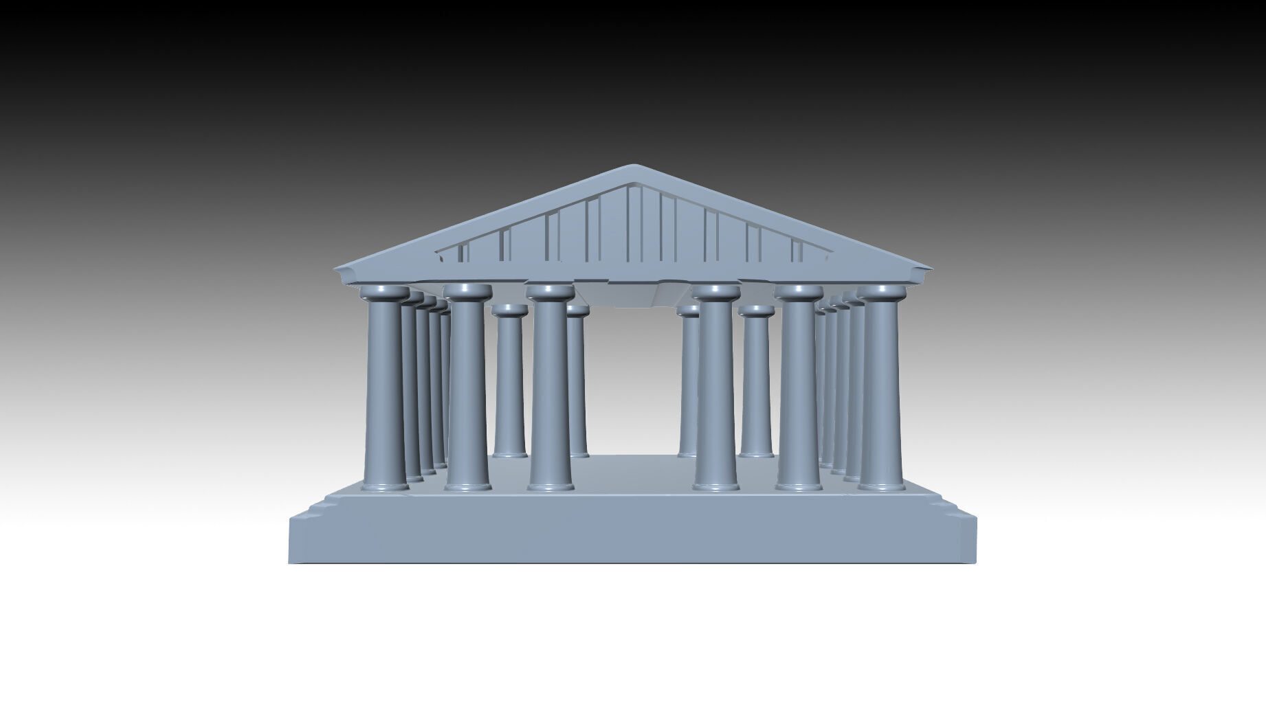 Aquarium Ornaments greek temple Free 3D print model_9