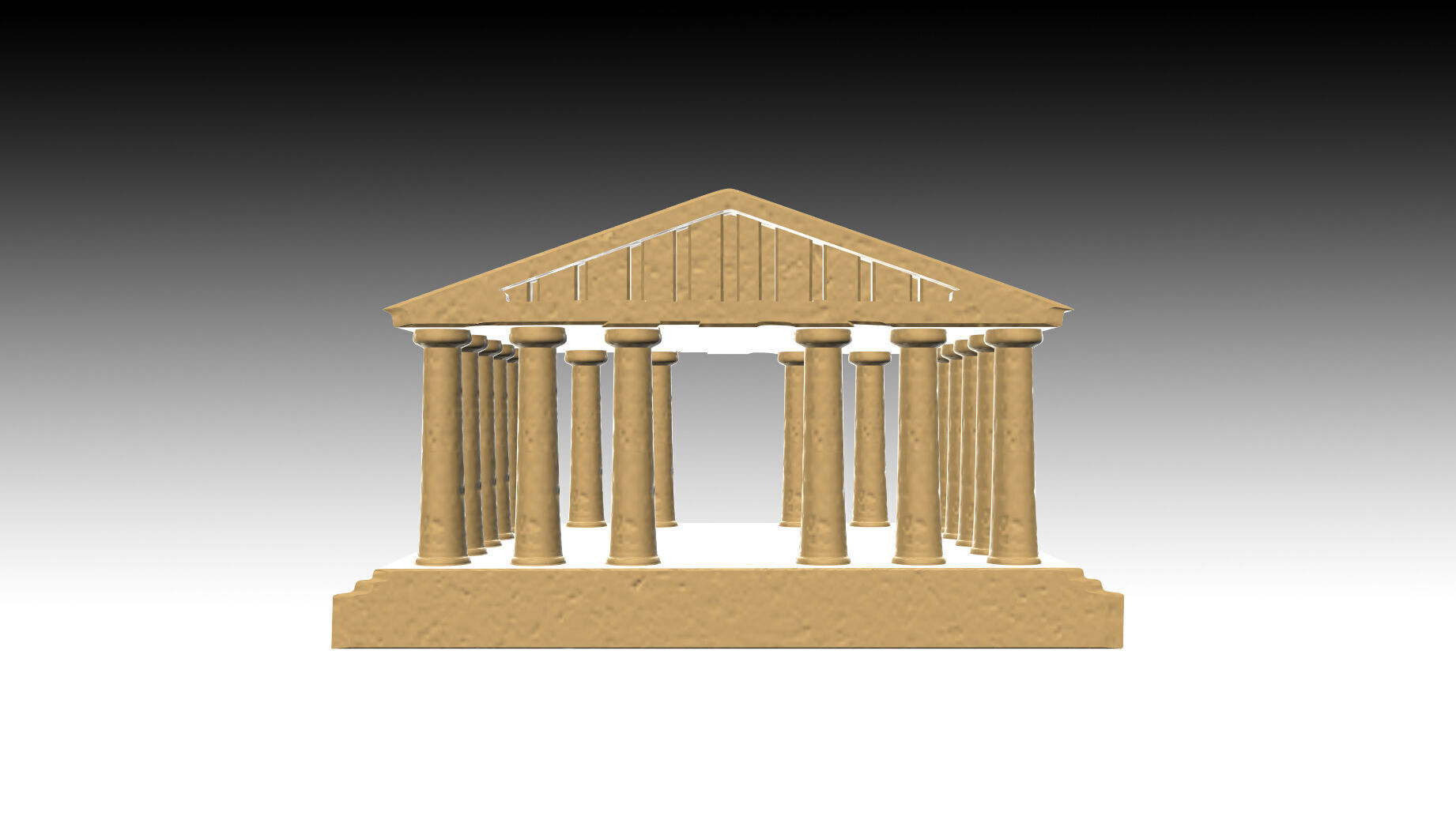 Aquarium Ornaments greek temple Free 3D print model_1