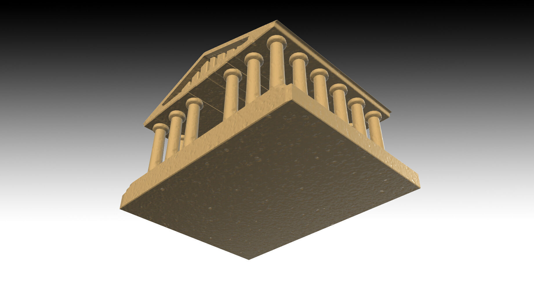 Aquarium Ornaments greek temple Free 3D print model_6