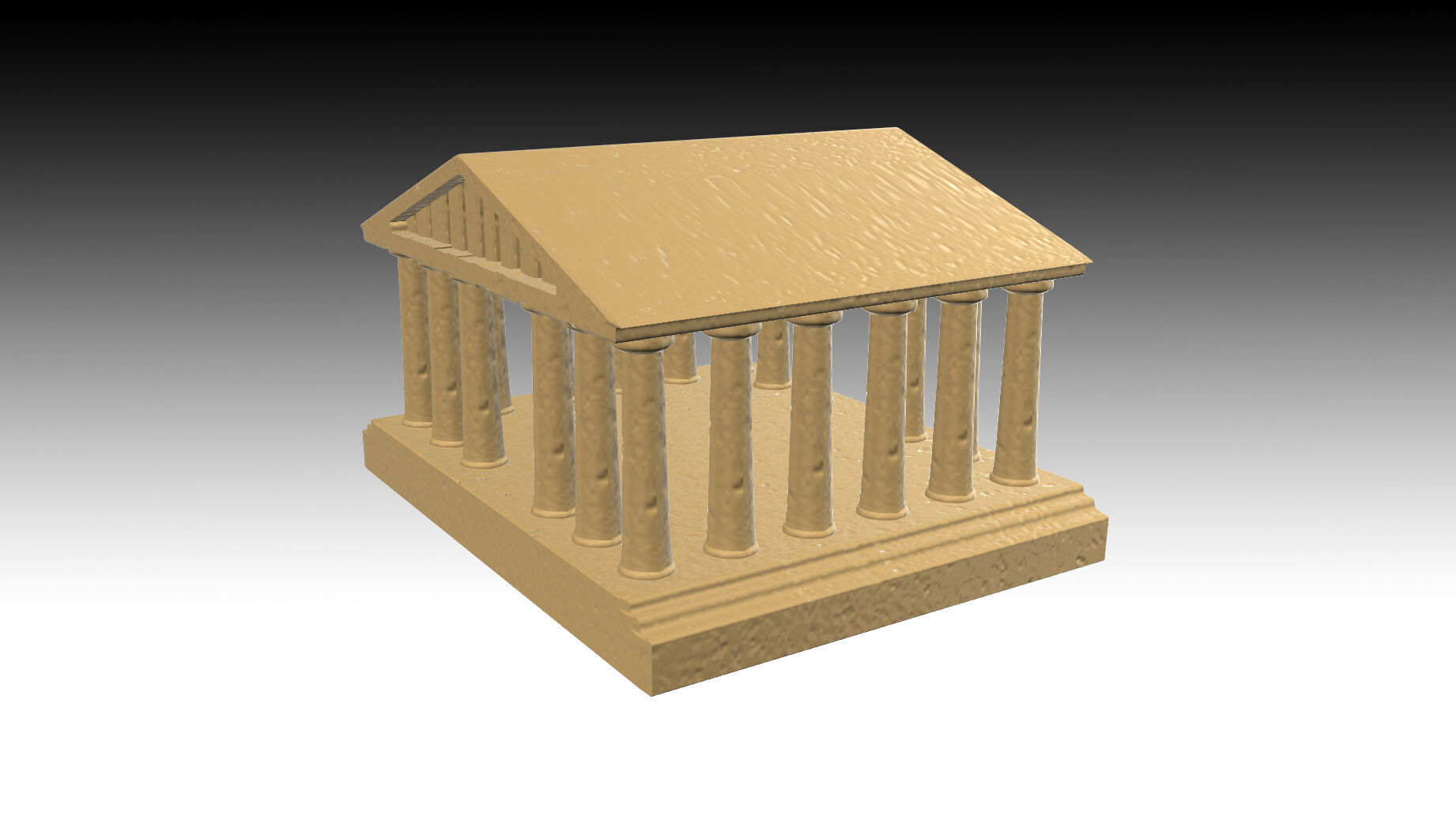 Aquarium Ornaments greek temple Free 3D print model_7
