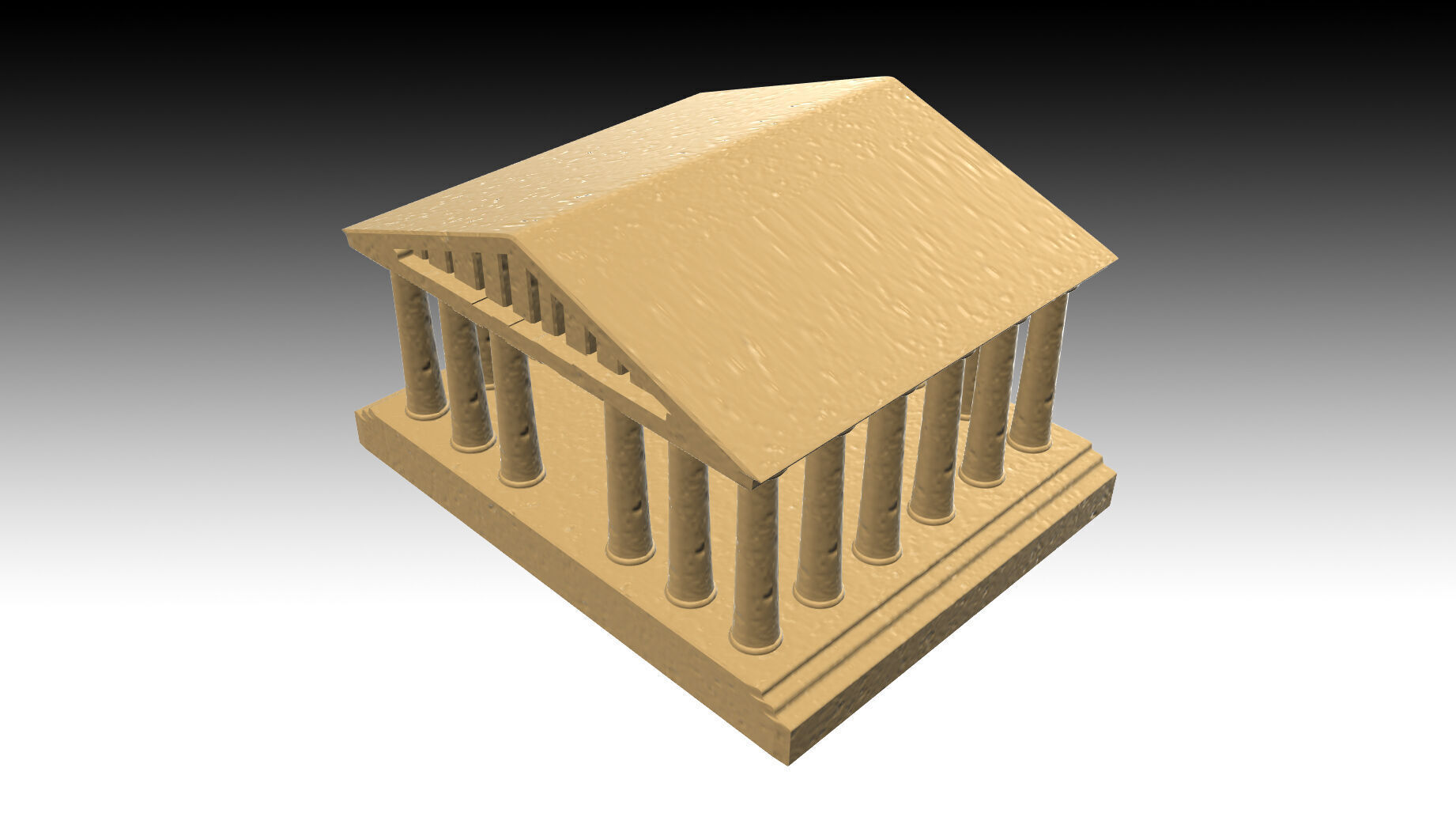 Aquarium Ornaments greek temple Free 3D print model_5