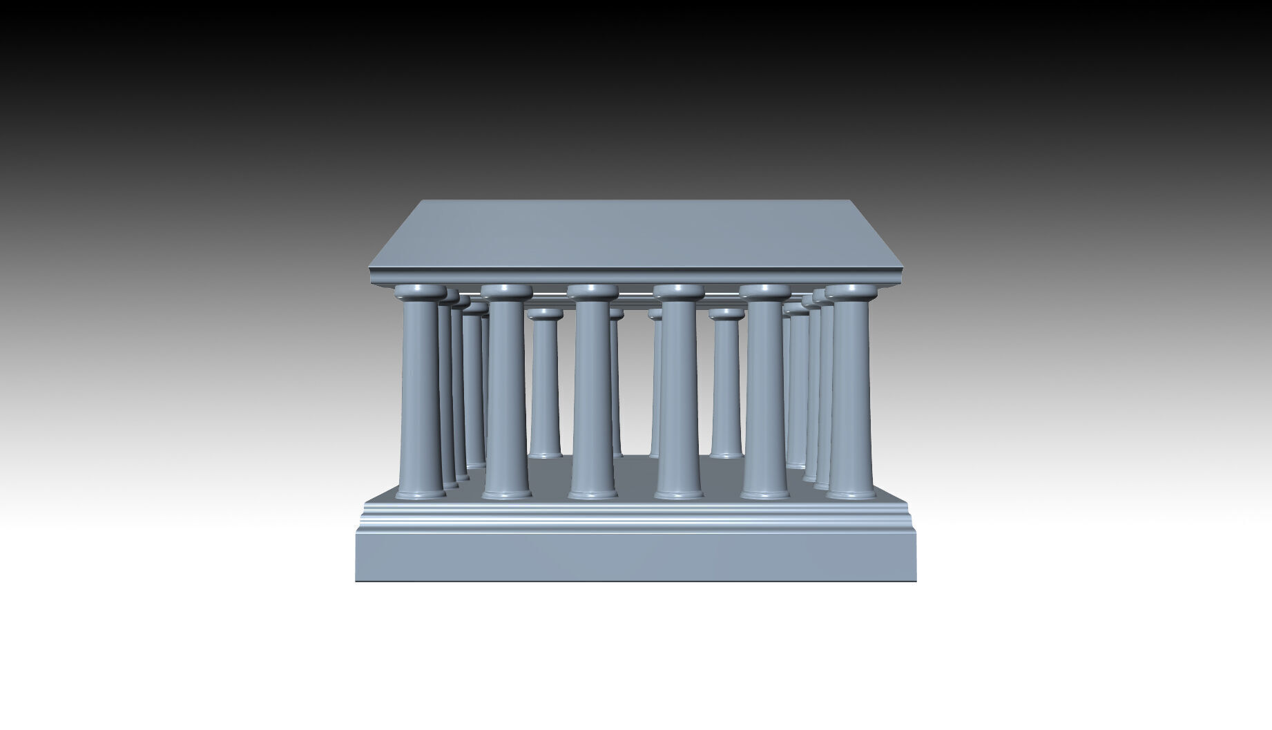 Aquarium Ornaments greek temple Free 3D print model_10