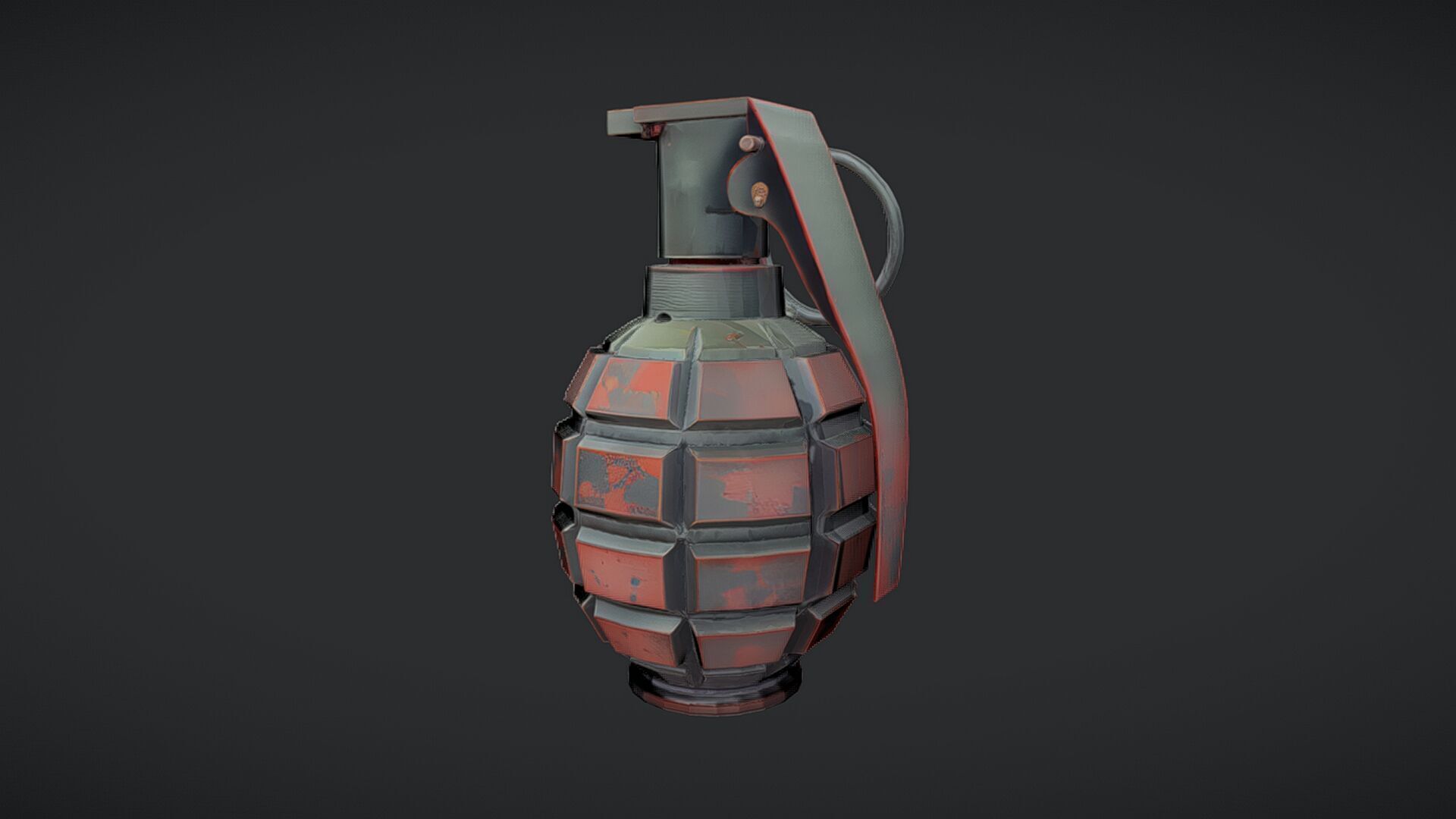 military hand grenade 3D model_9