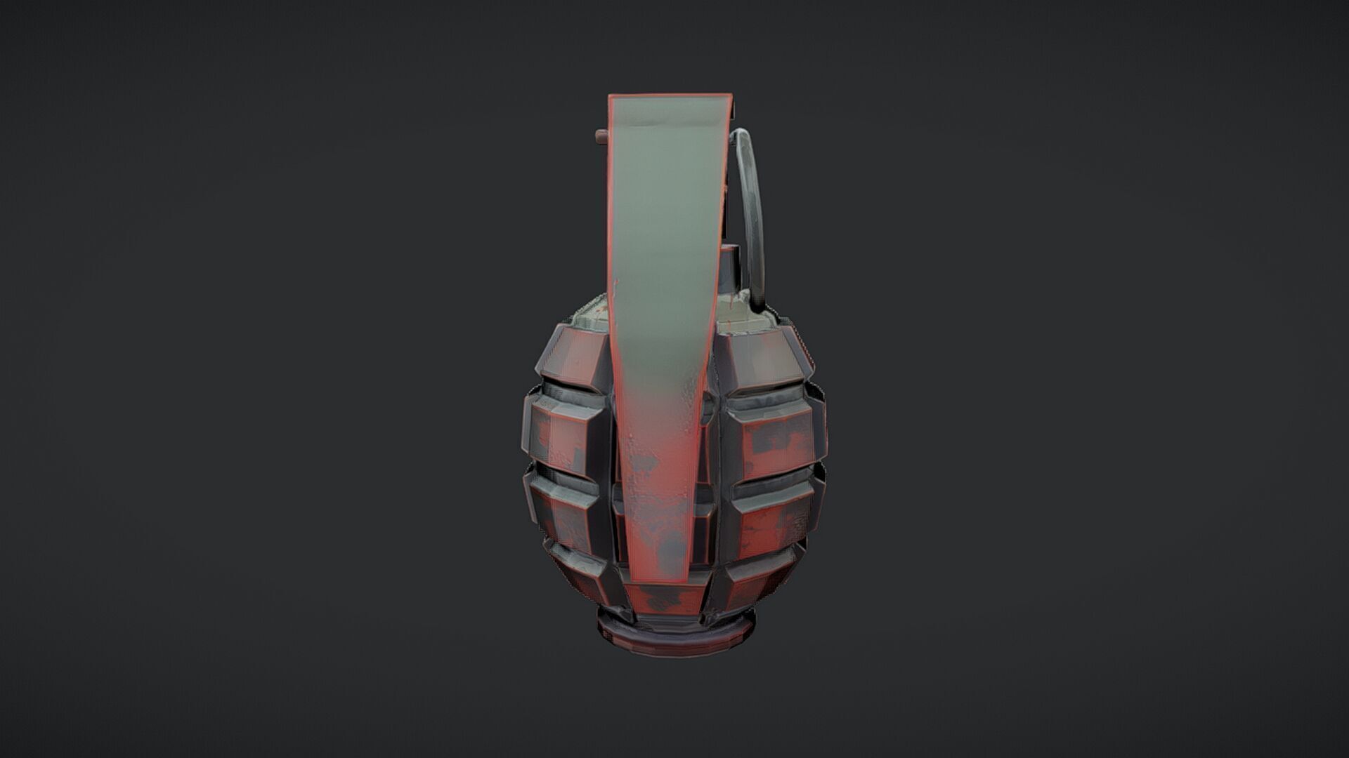 military hand grenade 3D model_2