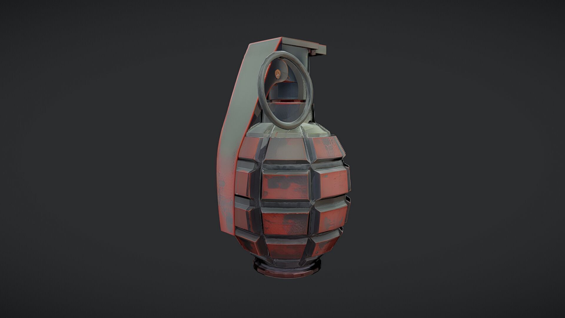 military hand grenade 3D model_11