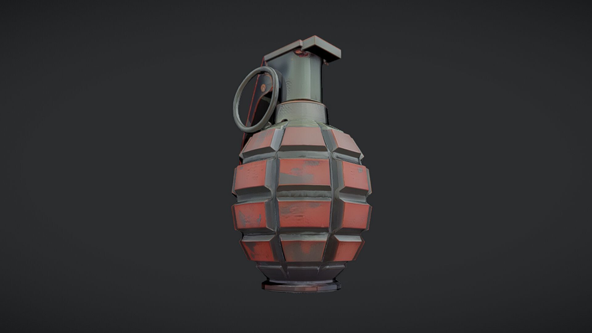 military hand grenade 3D model_6