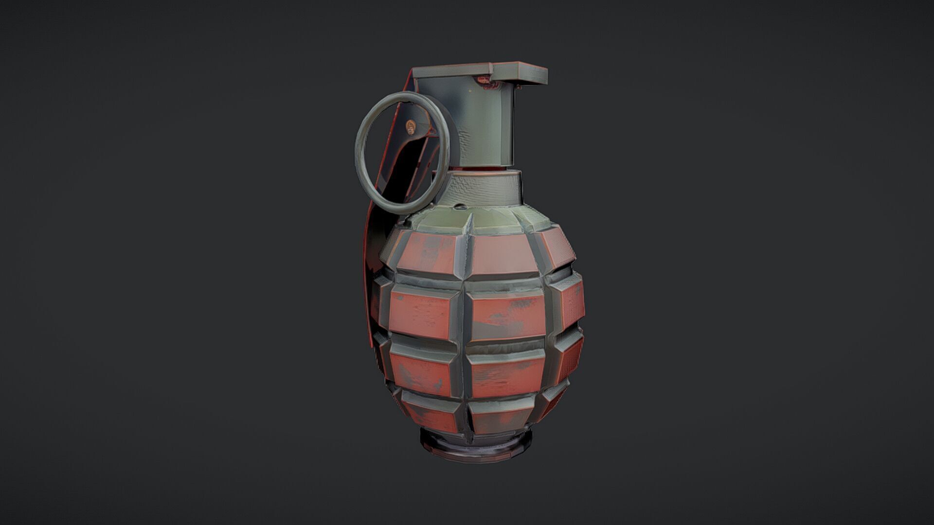 military hand grenade 3D model_13