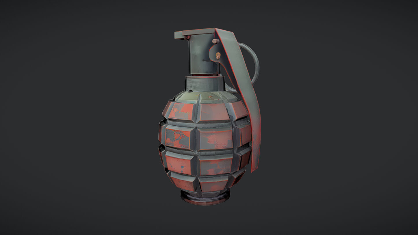 military hand grenade 3D model_24