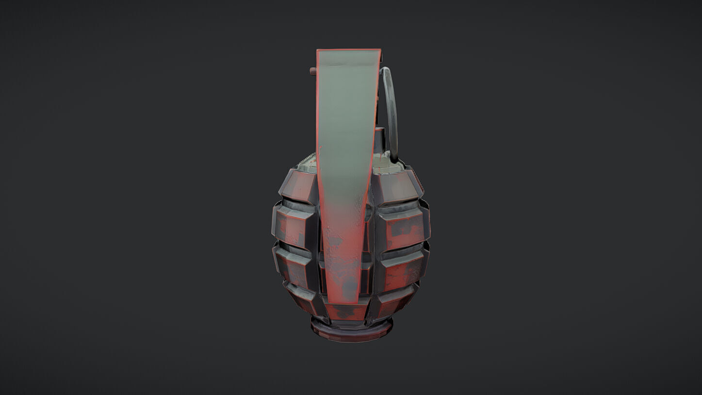 military hand grenade 3D model_25