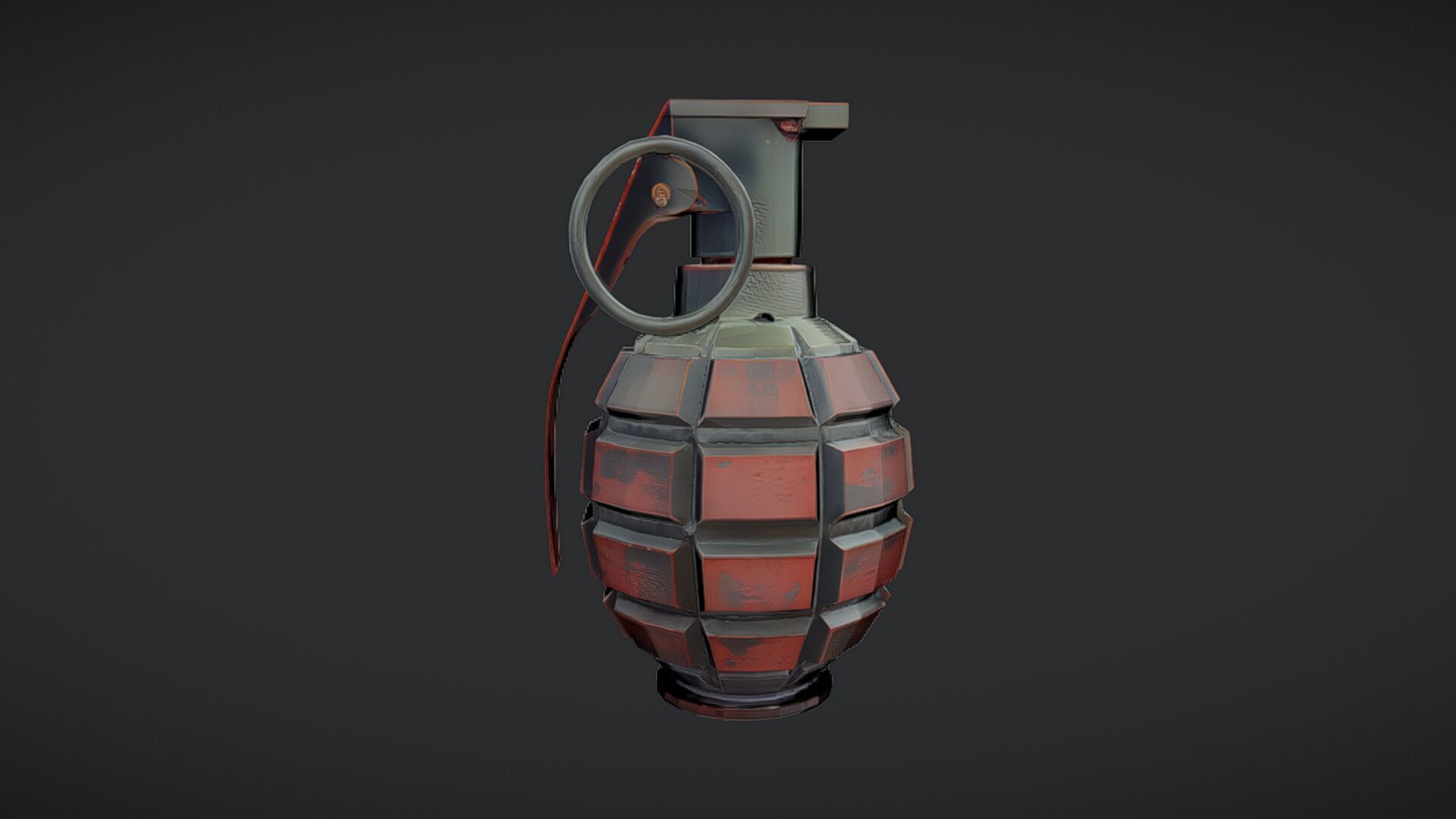 military hand grenade 3D model_4