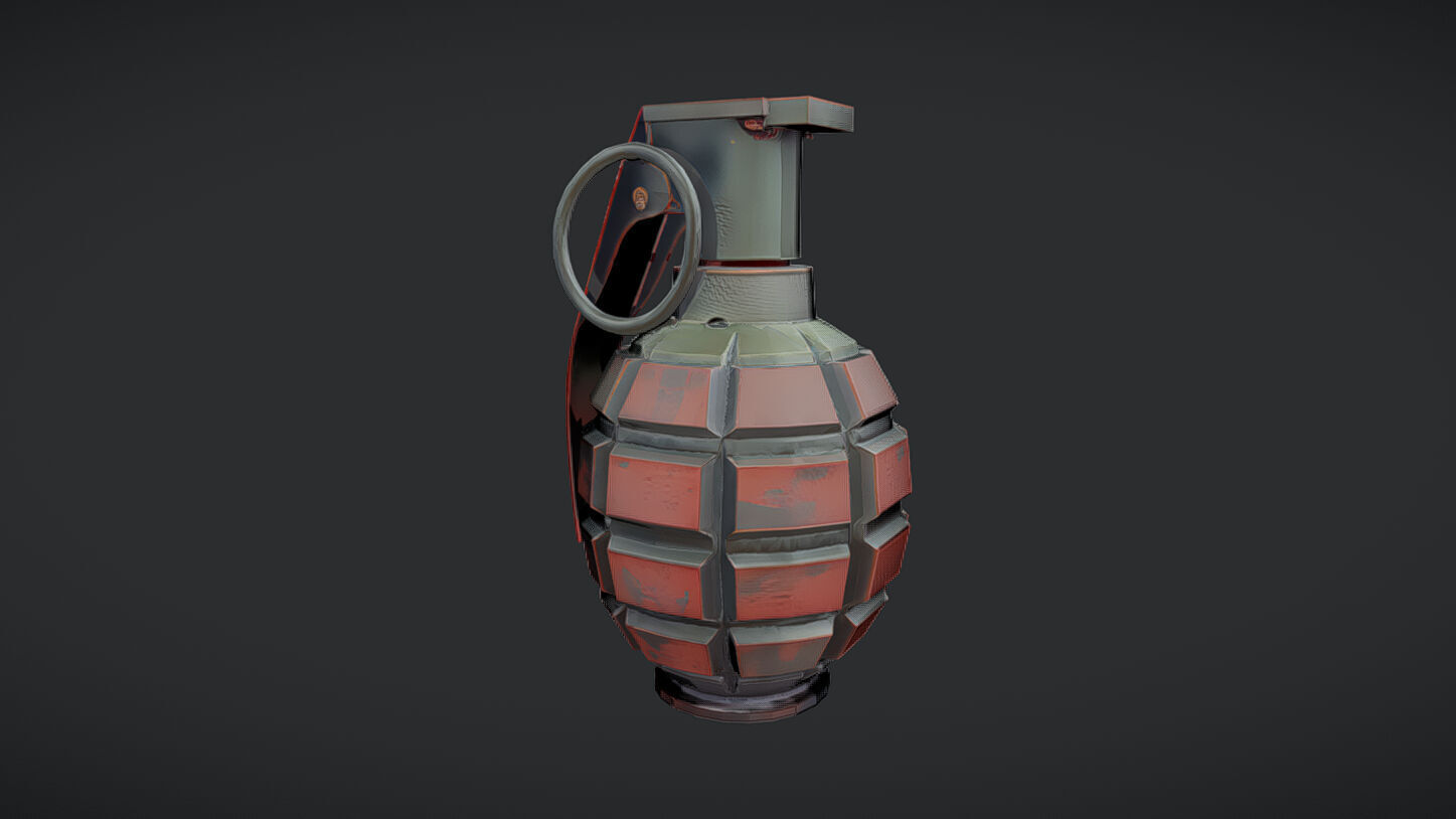 military hand grenade 3D model_28