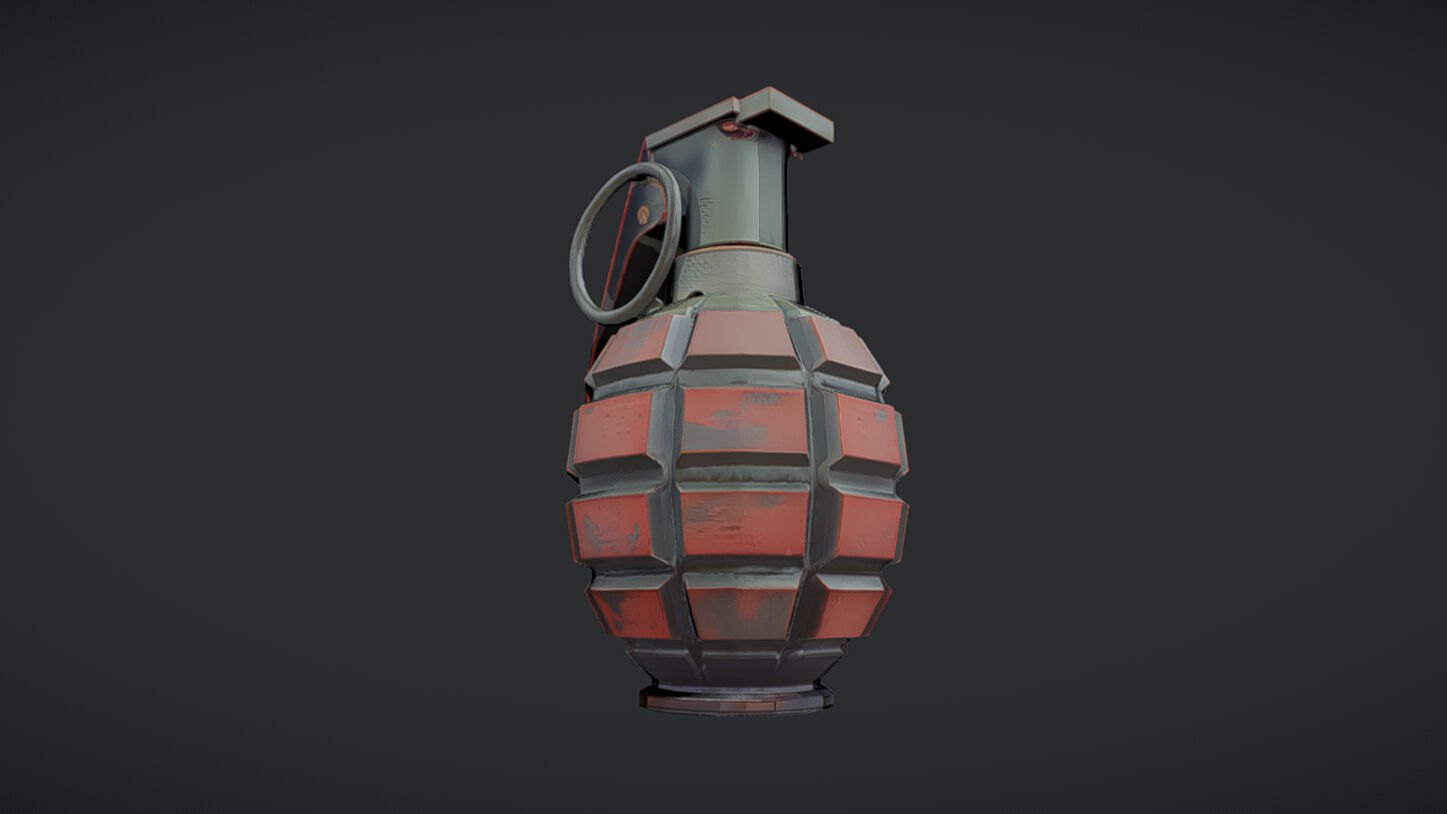 military hand grenade 3D model_29
