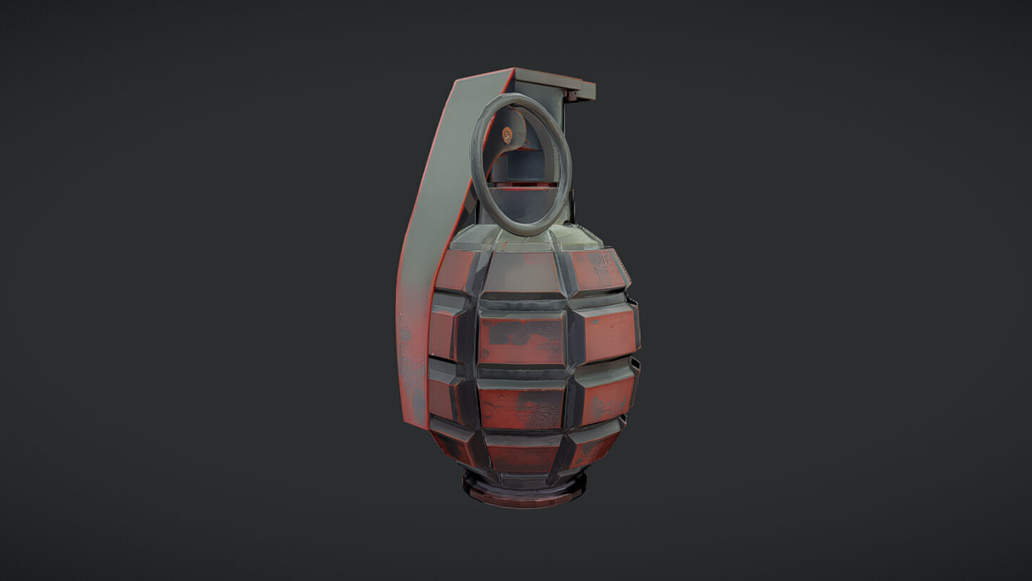 military hand grenade 3D model_26