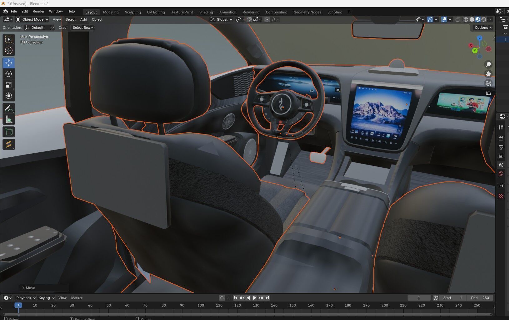 2025 BYD YangWang U7 3D model_11