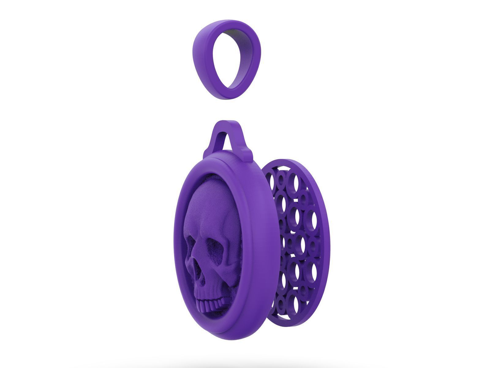 Pendant for Skull Signet Ring 3D print model_6