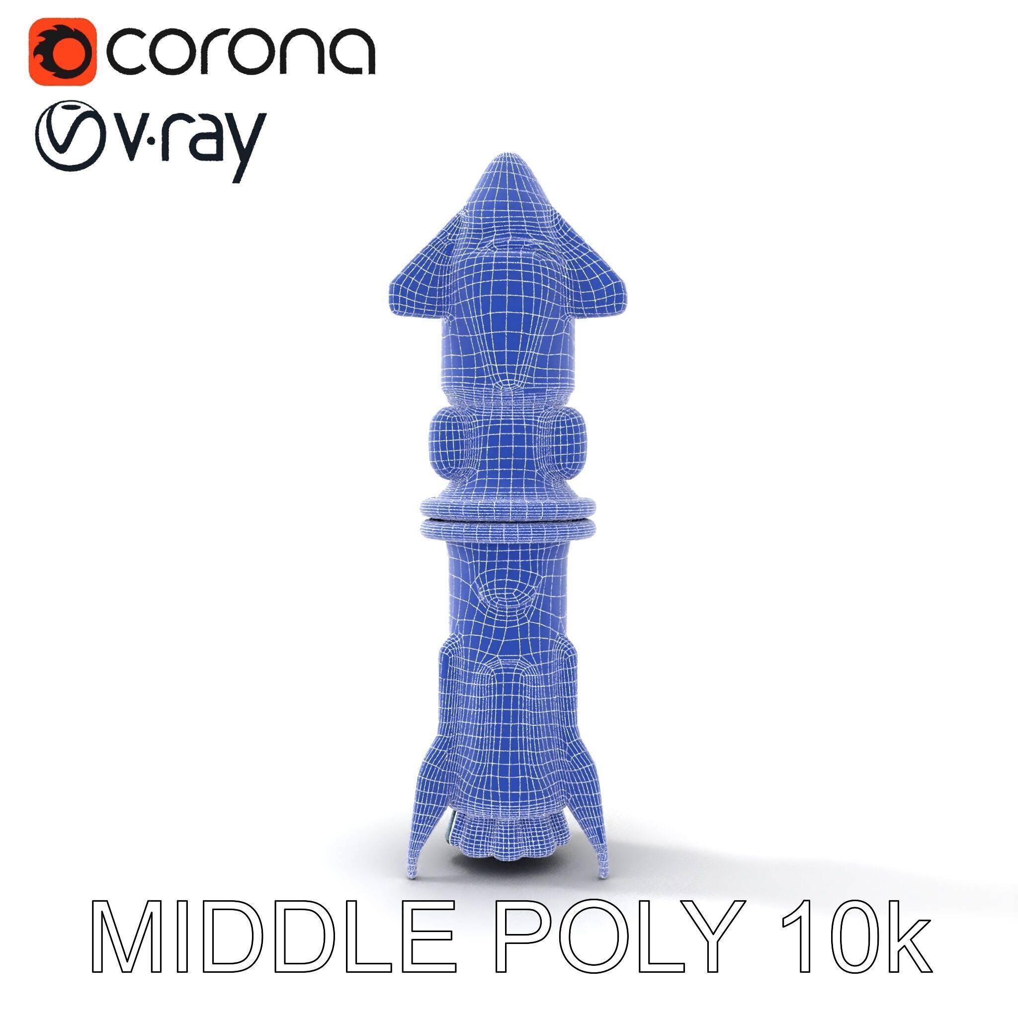 Futuristic Spaceship Model Pack for Gaming and Animation Low-poly 3D model_17