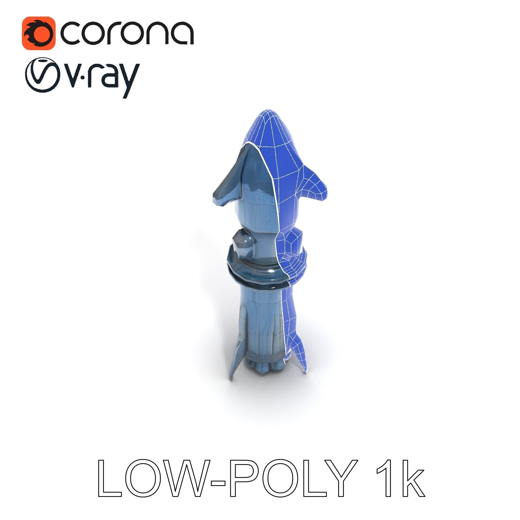 Futuristic Spaceship Model Pack for Gaming and Animation Low-poly 3D model_33