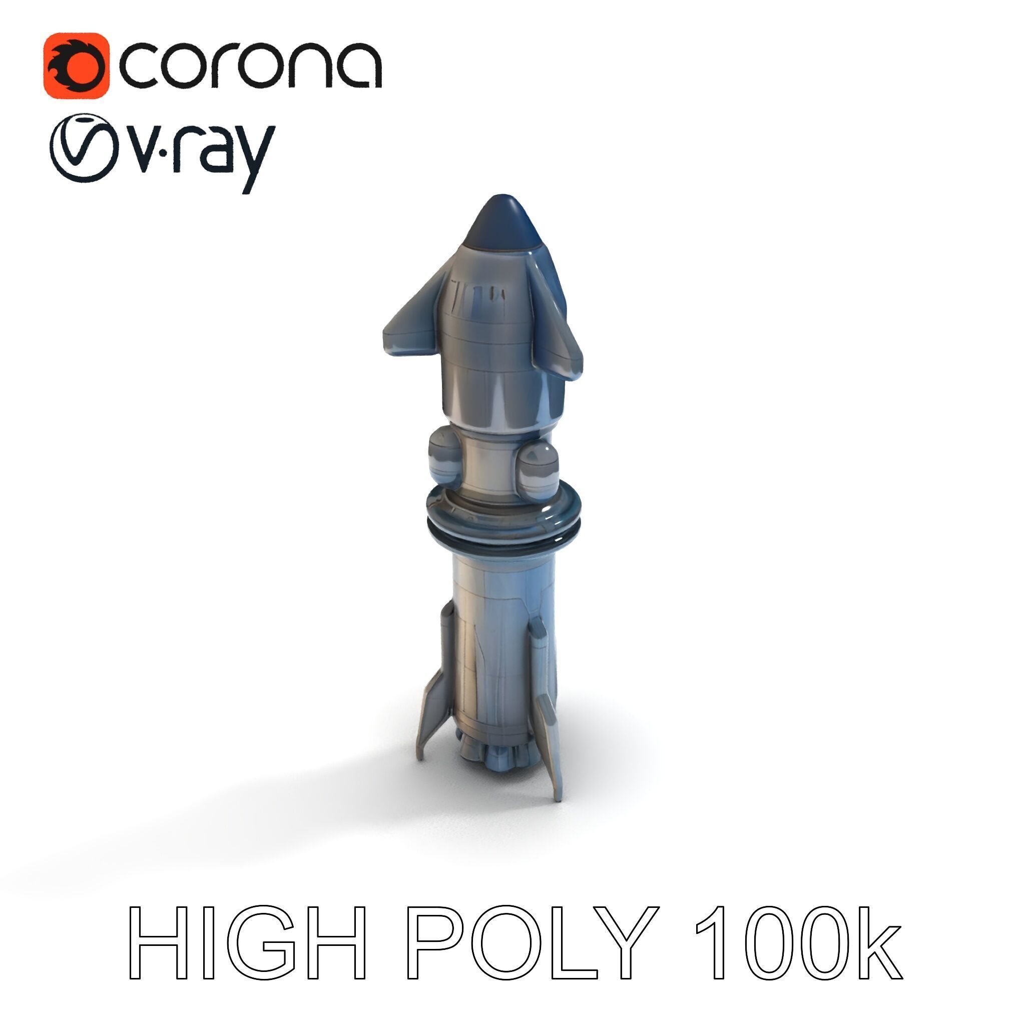 Futuristic Spaceship Model Pack for Gaming and Animation Low-poly 3D model_21