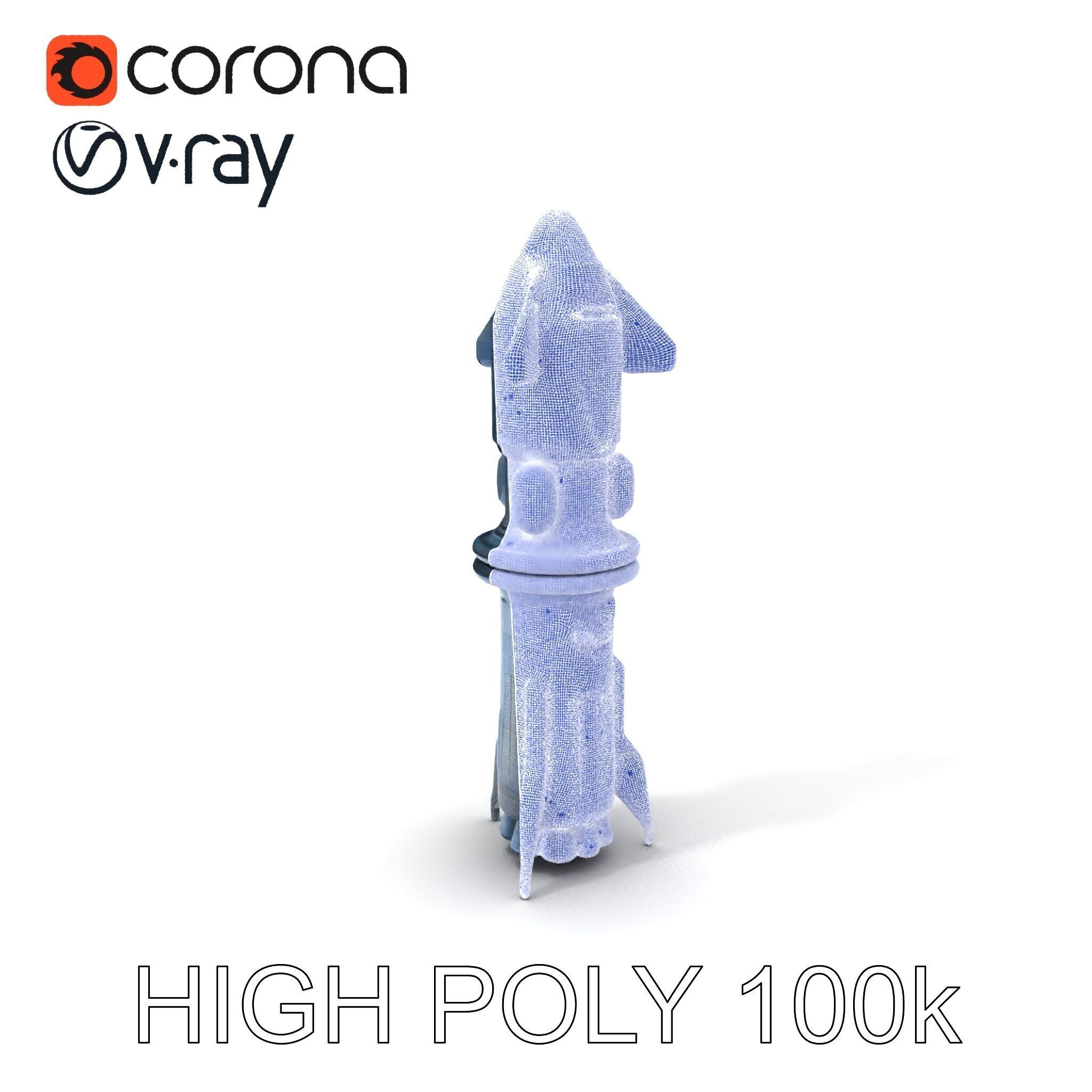 Futuristic Spaceship Model Pack for Gaming and Animation Low-poly 3D model_3