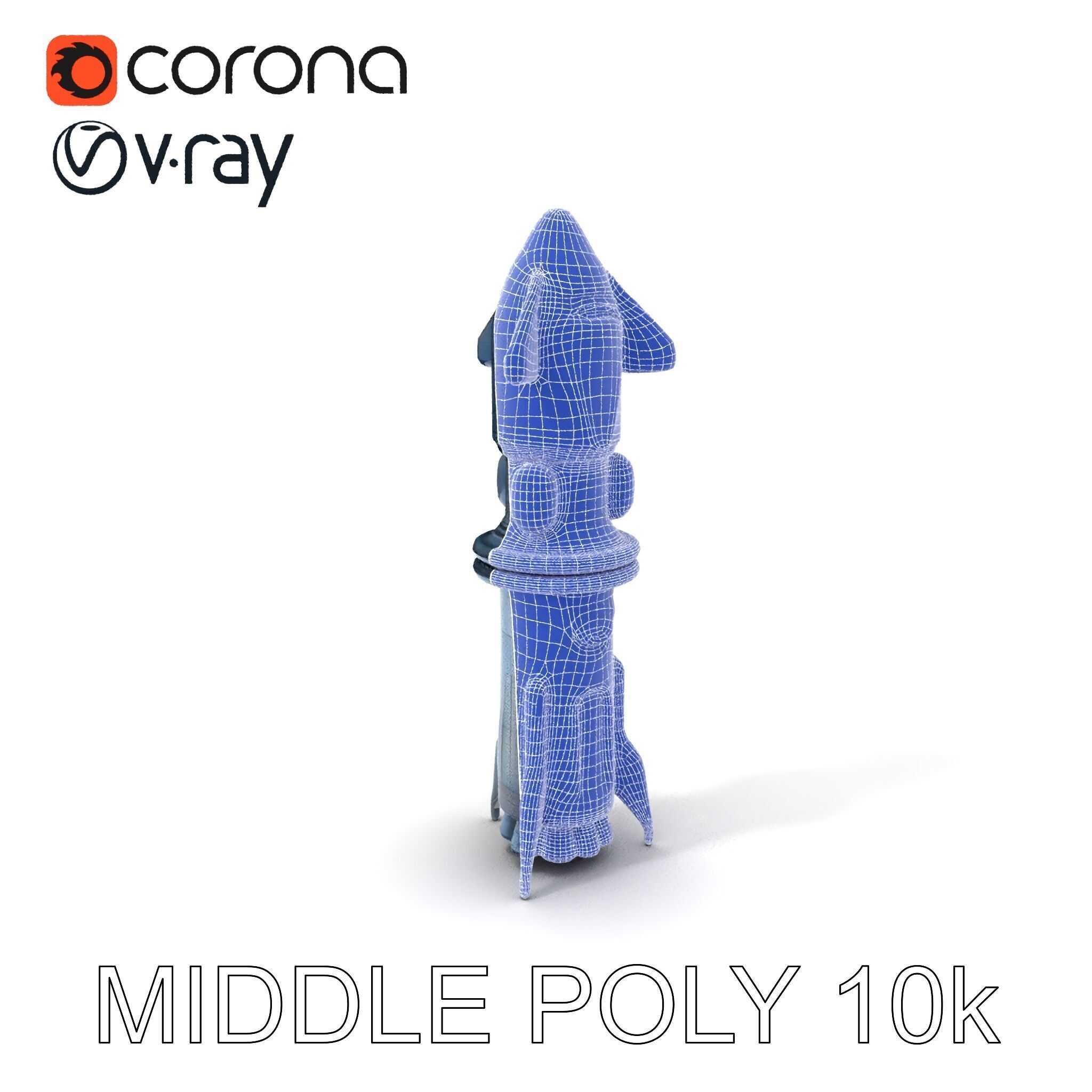 Futuristic Spaceship Model Pack for Gaming and Animation Low-poly 3D model_19