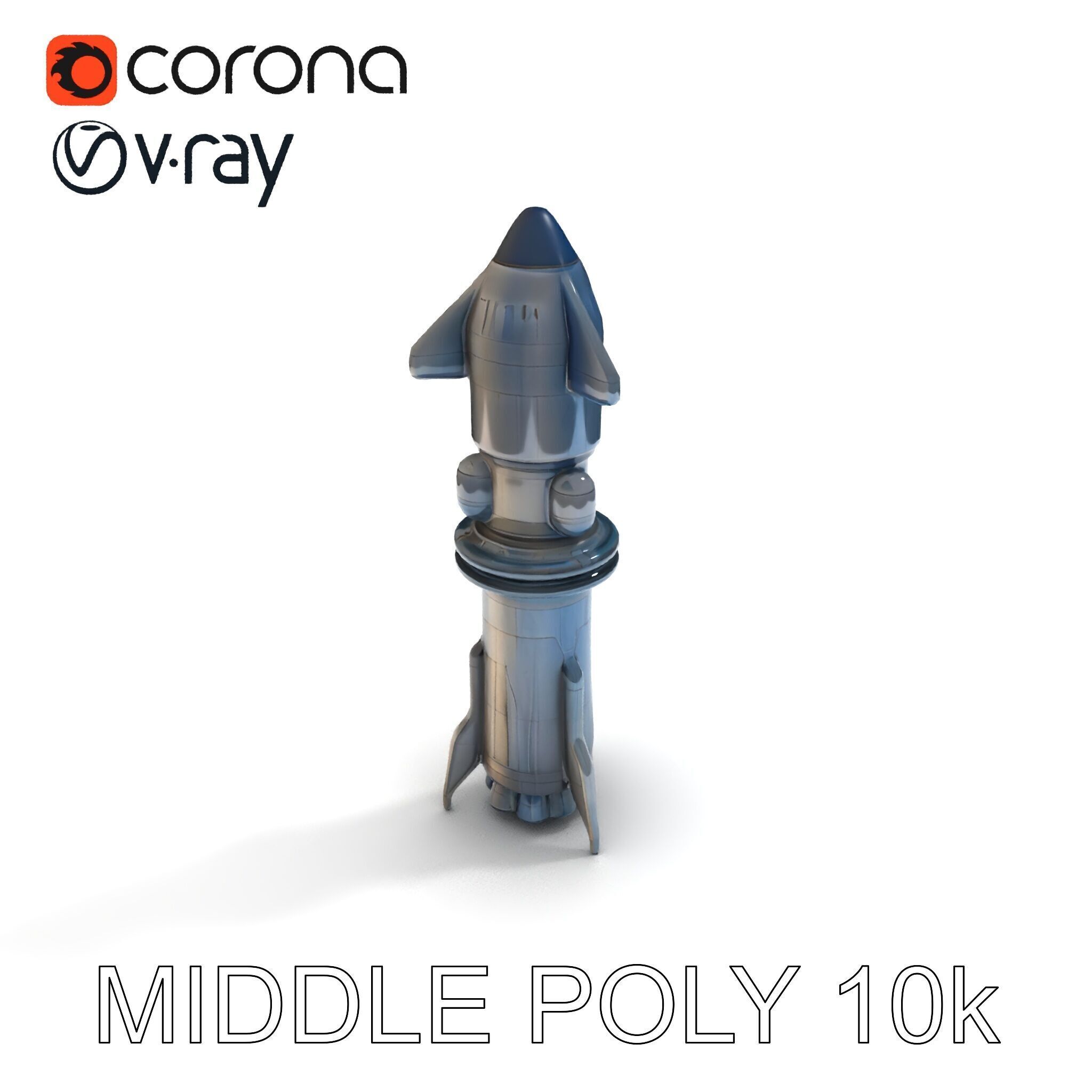 Futuristic Spaceship Model Pack for Gaming and Animation Low-poly 3D model_22