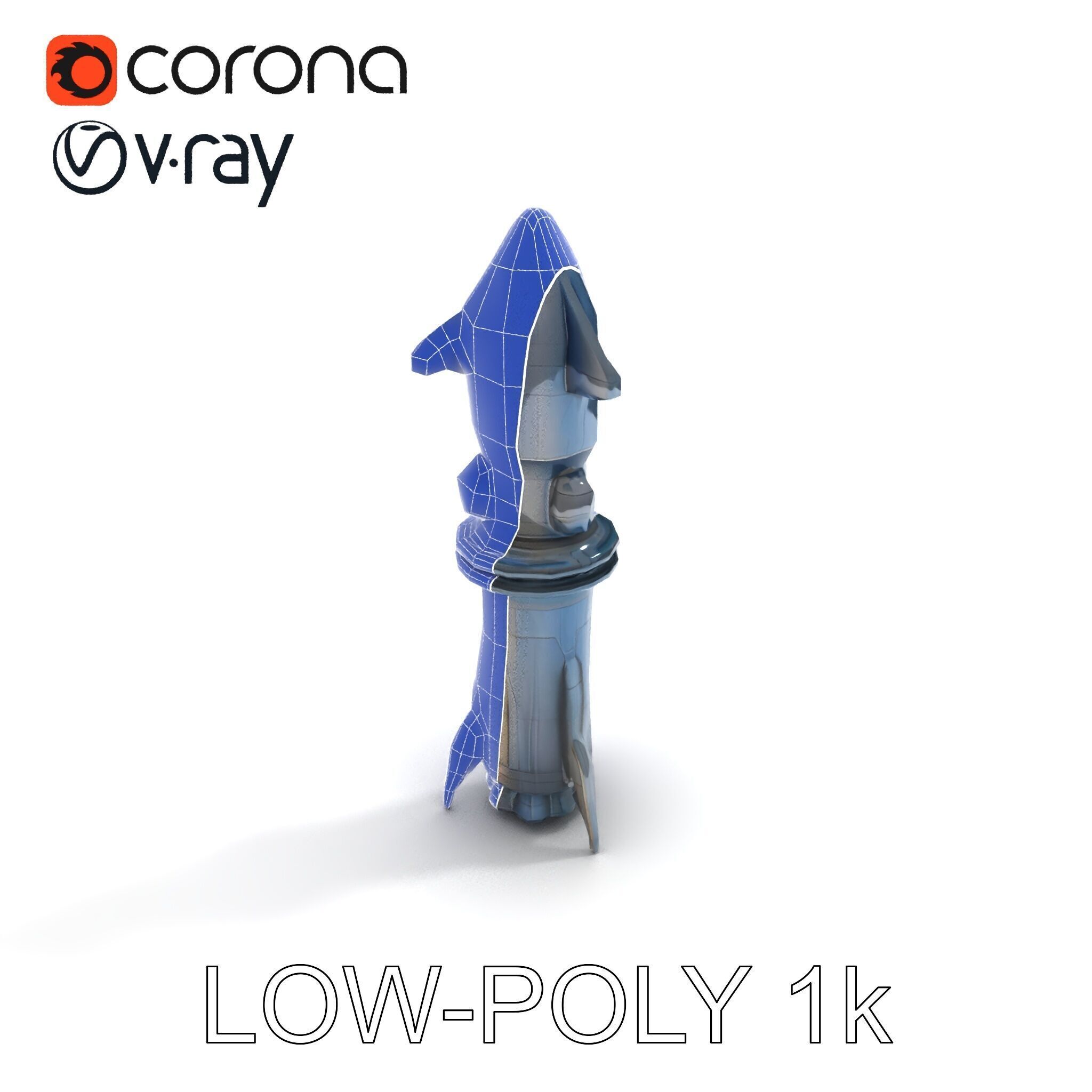 Futuristic Spaceship Model Pack for Gaming and Animation Low-poly 3D model_20