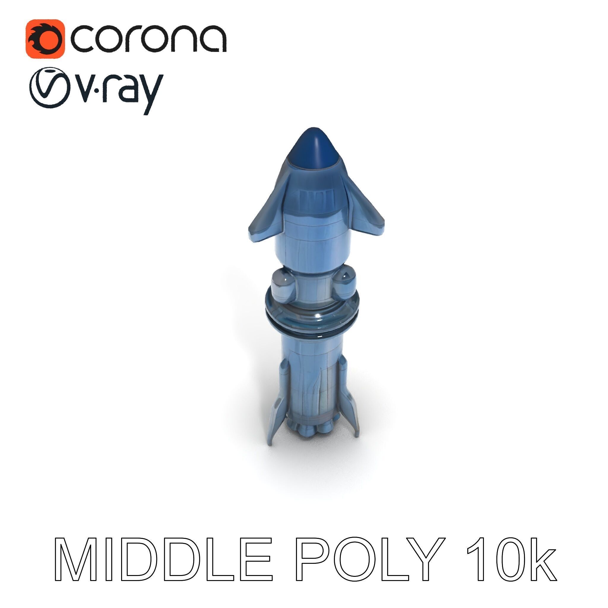 Futuristic Spaceship Model Pack for Gaming and Animation Low-poly 3D model_32