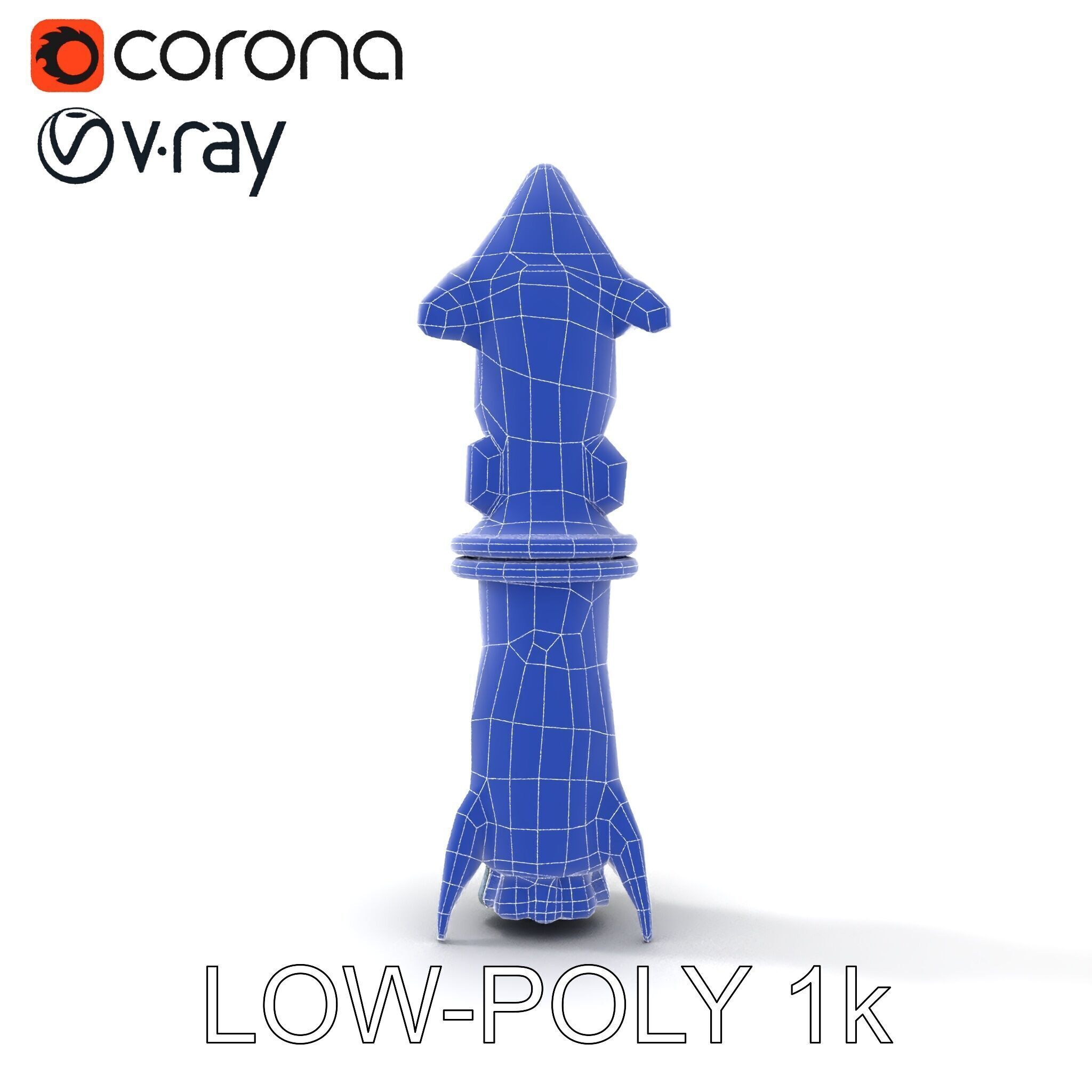 Futuristic Spaceship Model Pack for Gaming and Animation Low-poly 3D model_30