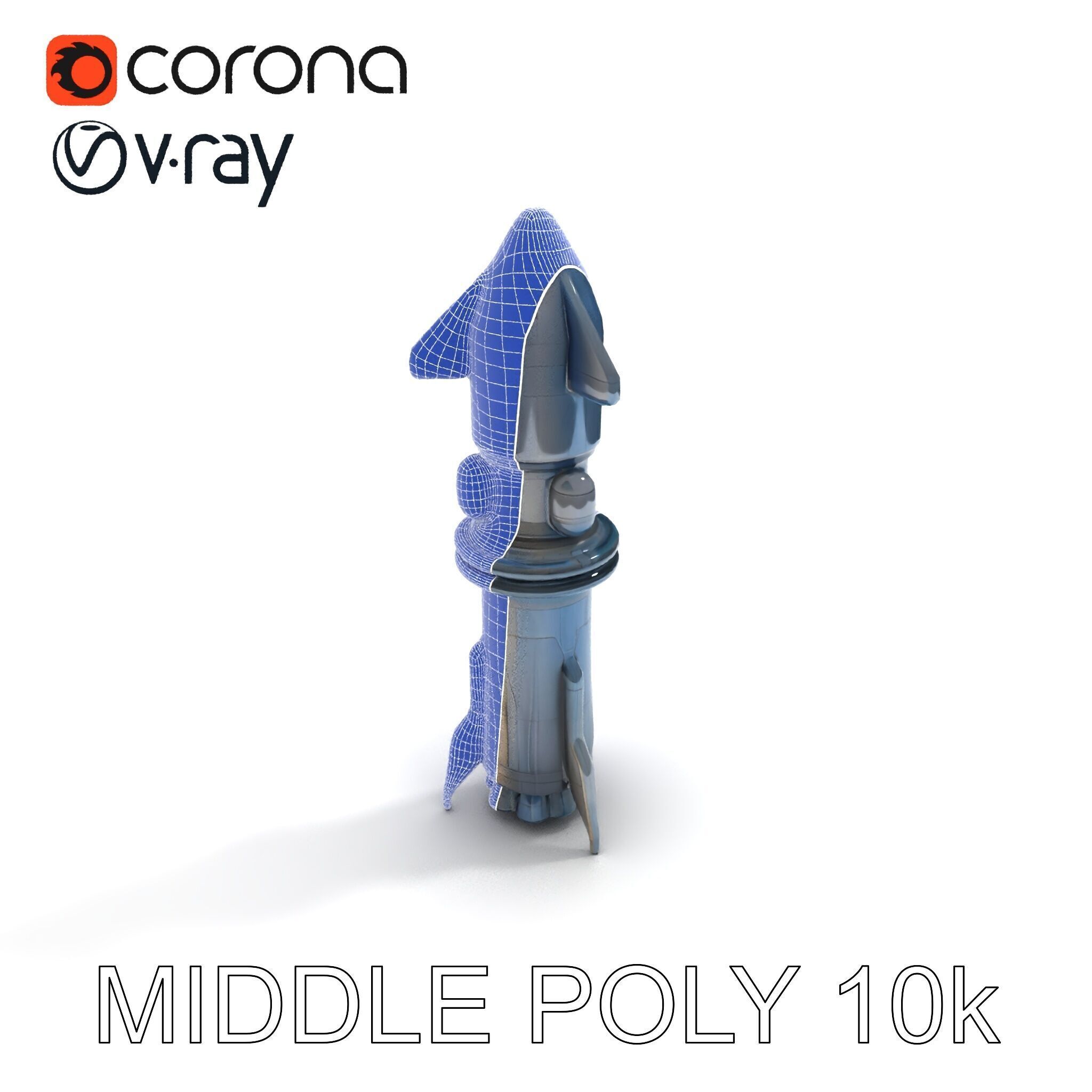 Futuristic Spaceship Model Pack for Gaming and Animation Low-poly 3D model_24