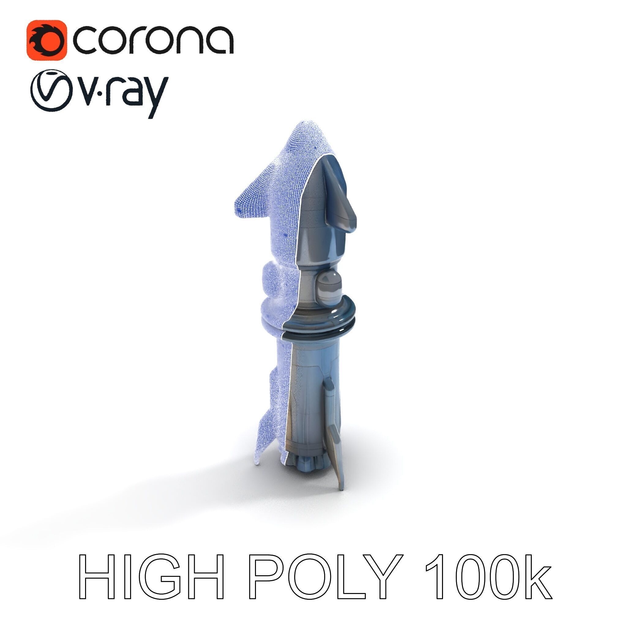 Futuristic Spaceship Model Pack for Gaming and Animation Low-poly 3D model_26