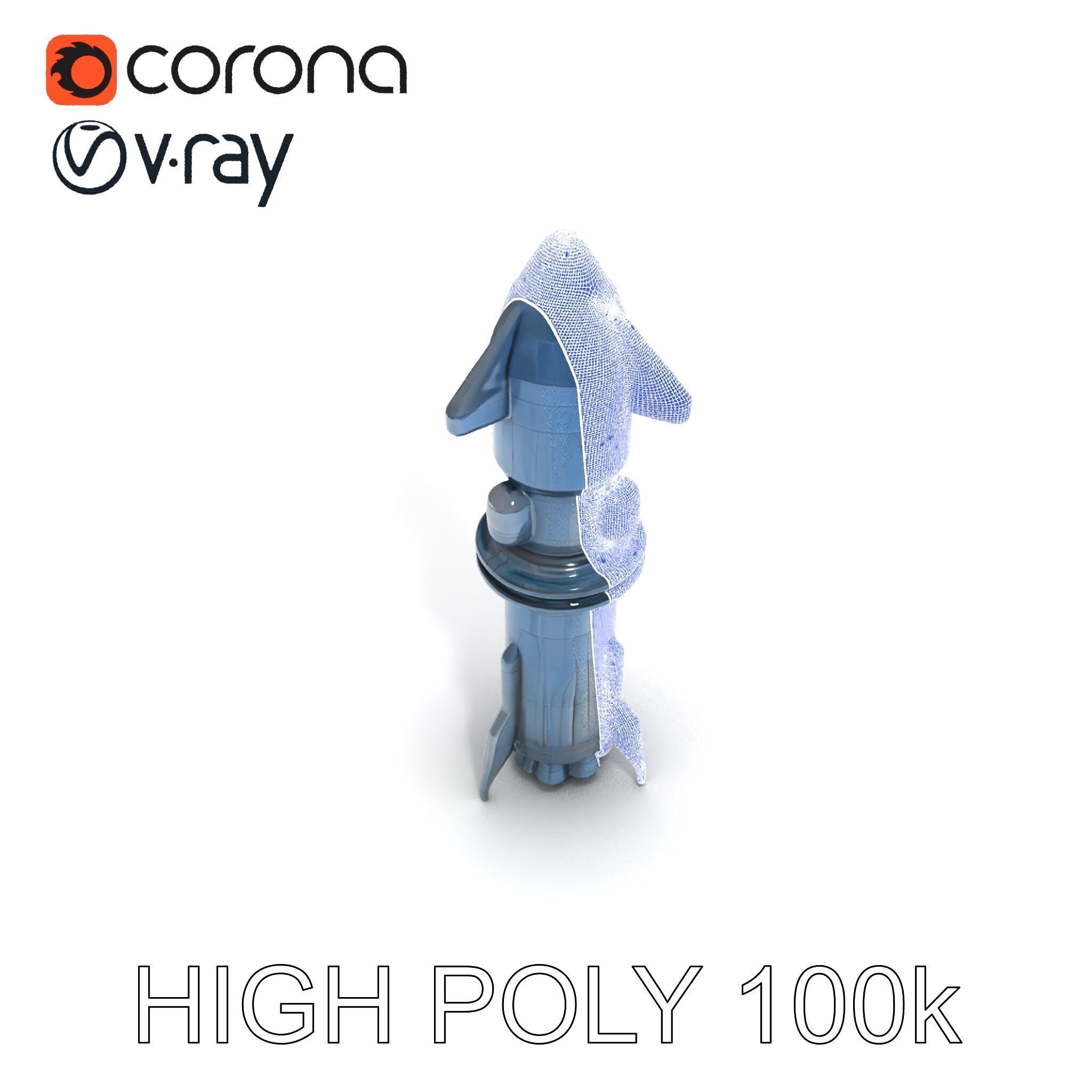 Futuristic Spaceship Model Pack for Gaming and Animation Low-poly 3D model_34