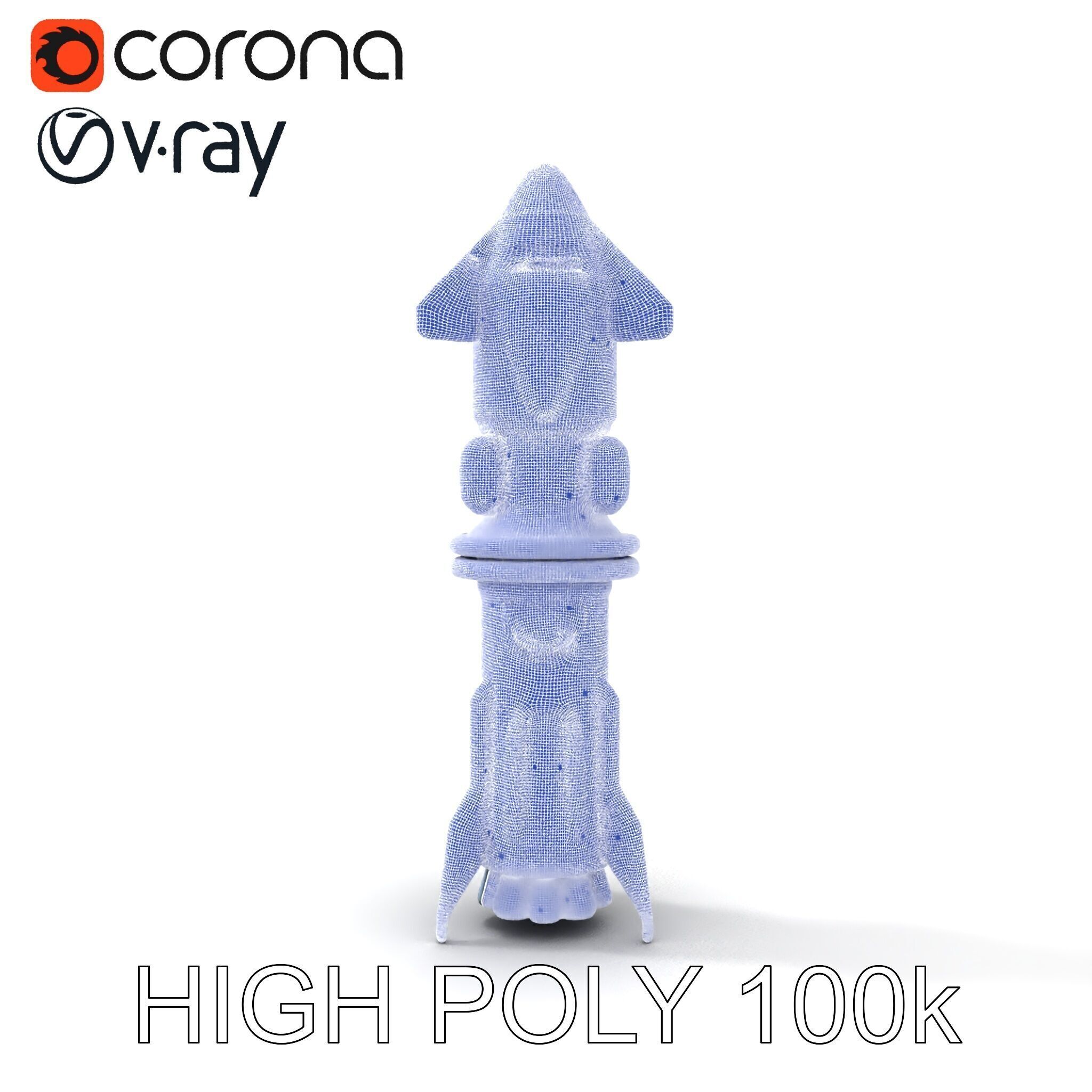 Futuristic Spaceship Model Pack for Gaming and Animation Low-poly 3D model_8