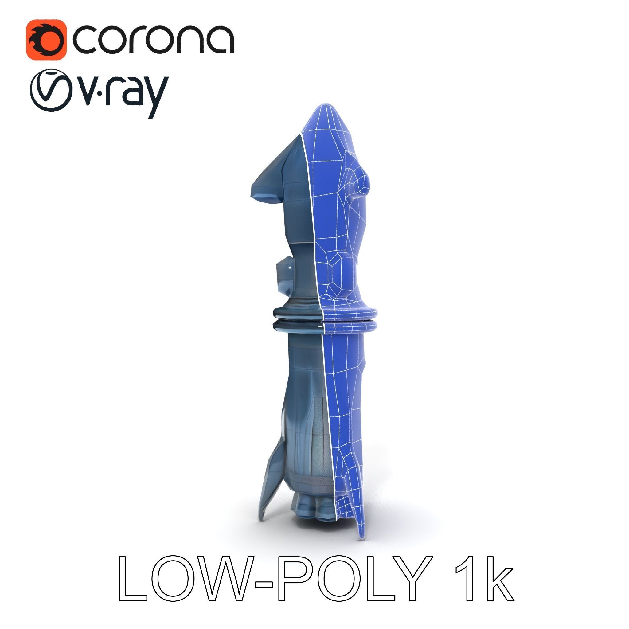 Futuristic Spaceship Model Pack for Gaming and Animation Low-poly 3D model_15