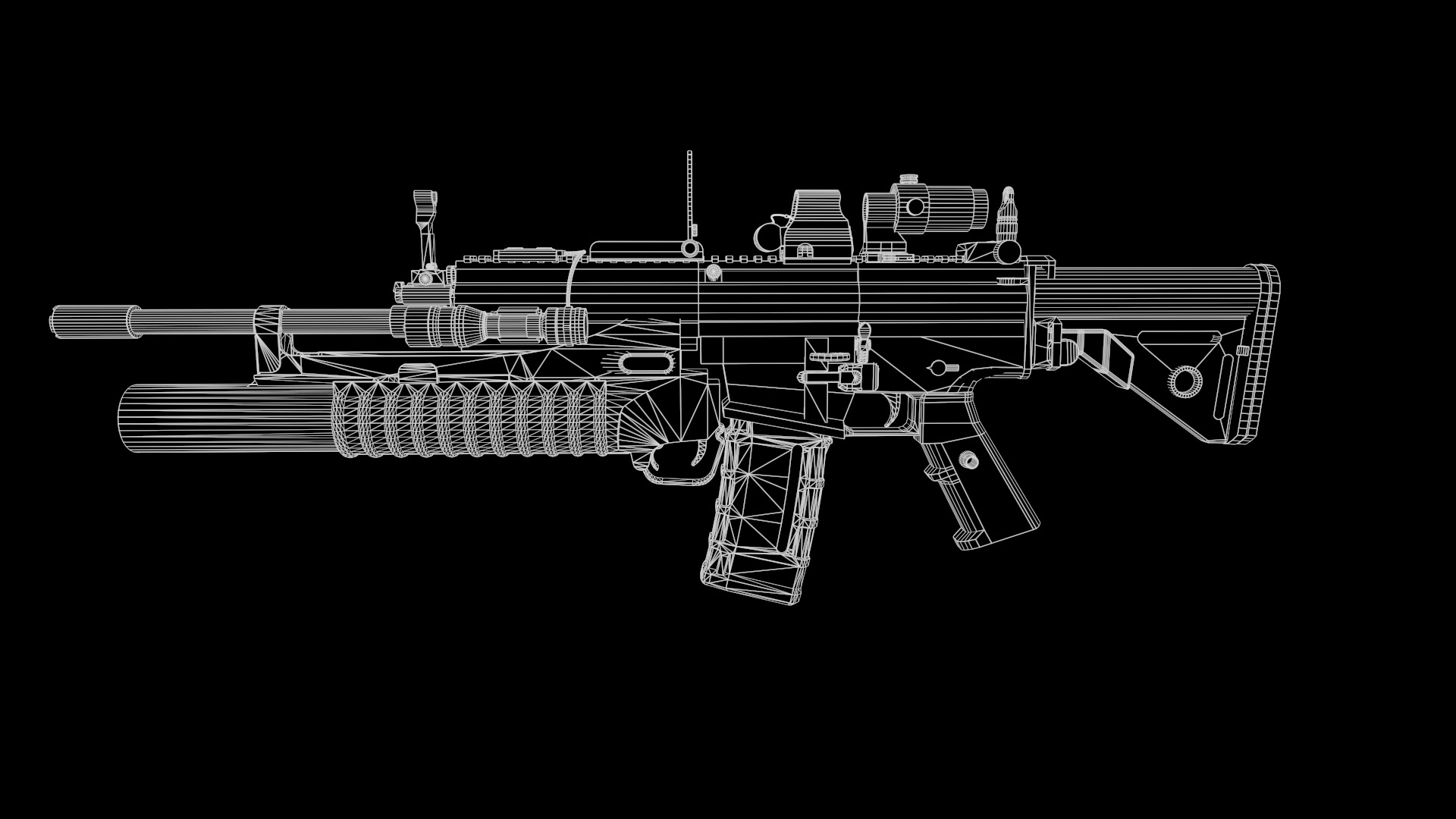 MK2 Grenade Launcher Fps - Tps Low-poly 3D model_15