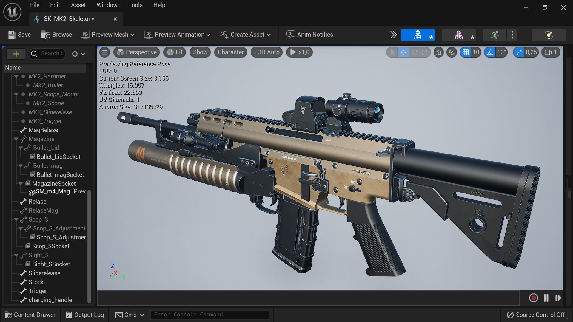 MK2 Grenade Launcher Fps - Tps Low-poly 3D model_10