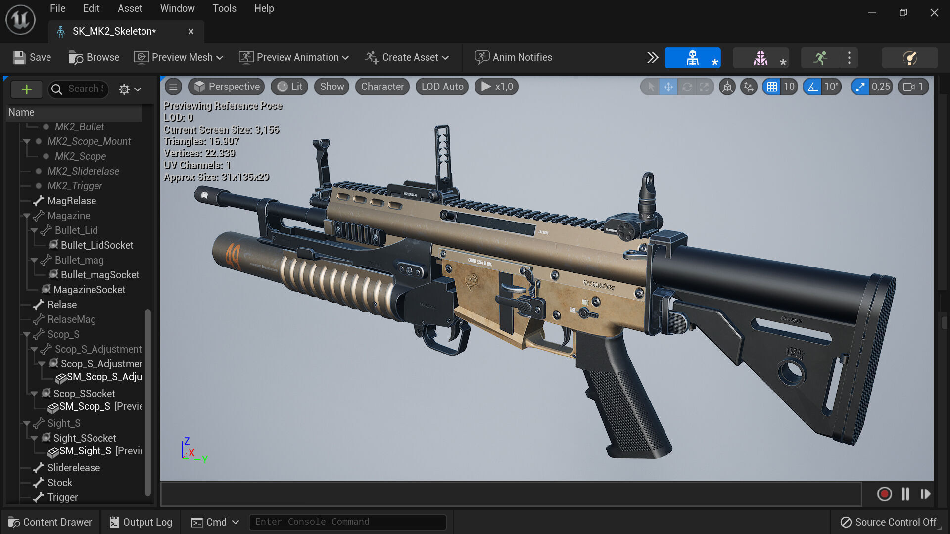 MK2 Grenade Launcher Fps - Tps Low-poly 3D model_11