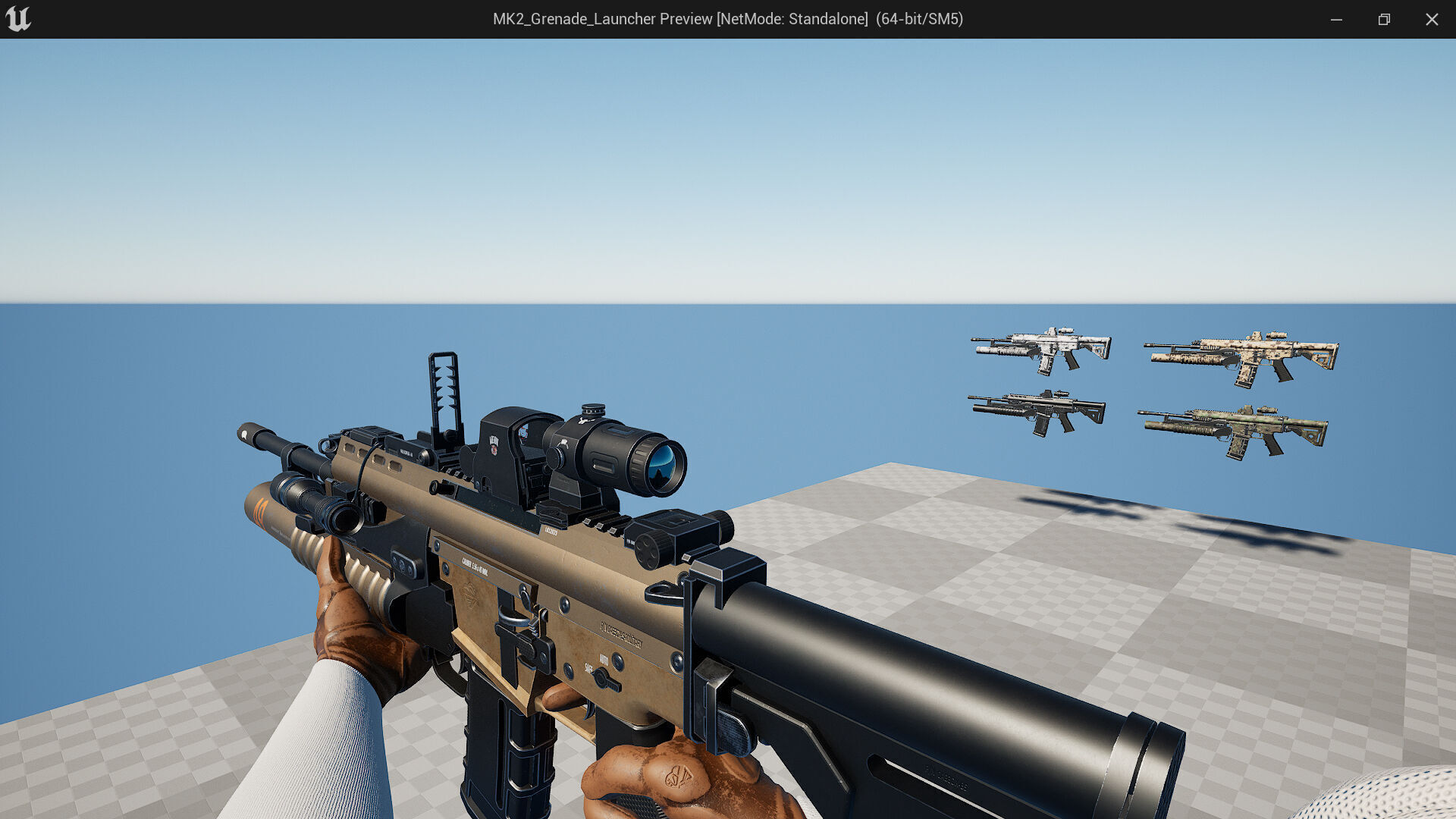 MK2 Grenade Launcher Fps - Tps Low-poly 3D model_12