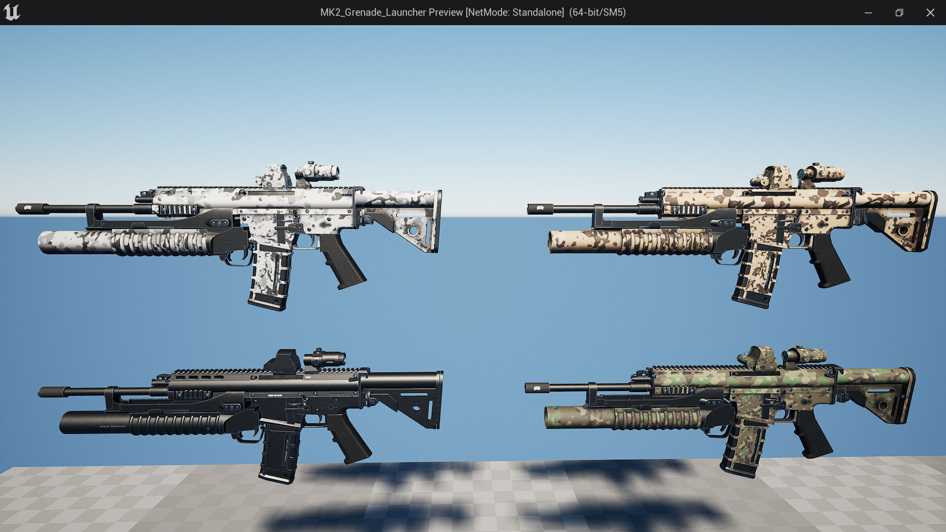 MK2 Grenade Launcher Fps - Tps Low-poly 3D model_13